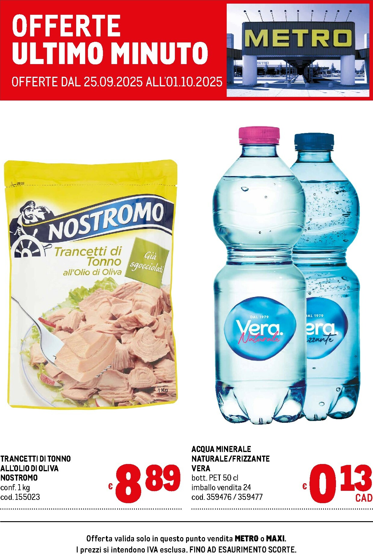 metro - Volantino Metro - Offerte ultimo minuto valido dal 25/09 al 01/10