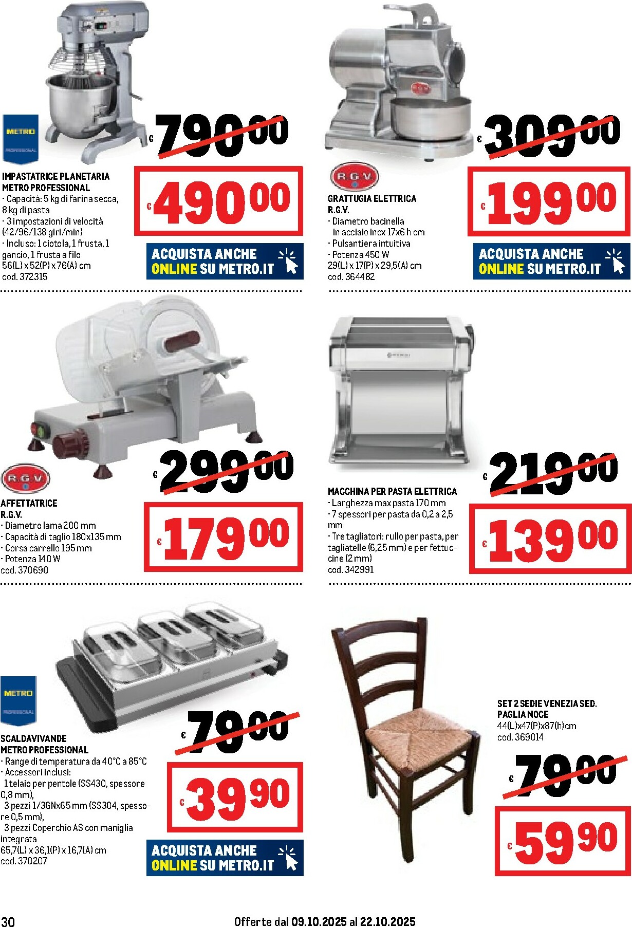 metro - Volantino Metro valido dal 09/10 al 22/10 - page: 30