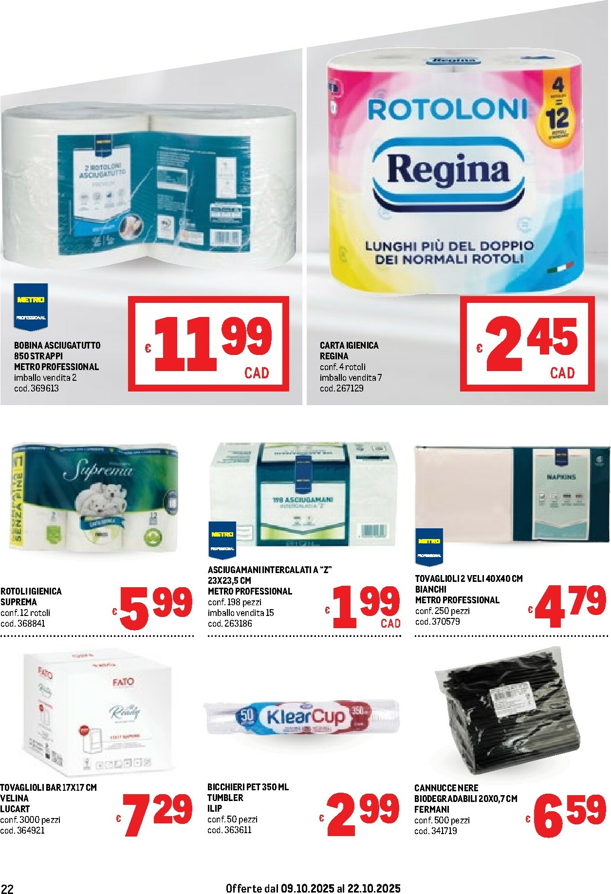metro - Volantino Metro valido dal 09/10 al 22/10 - page: 22