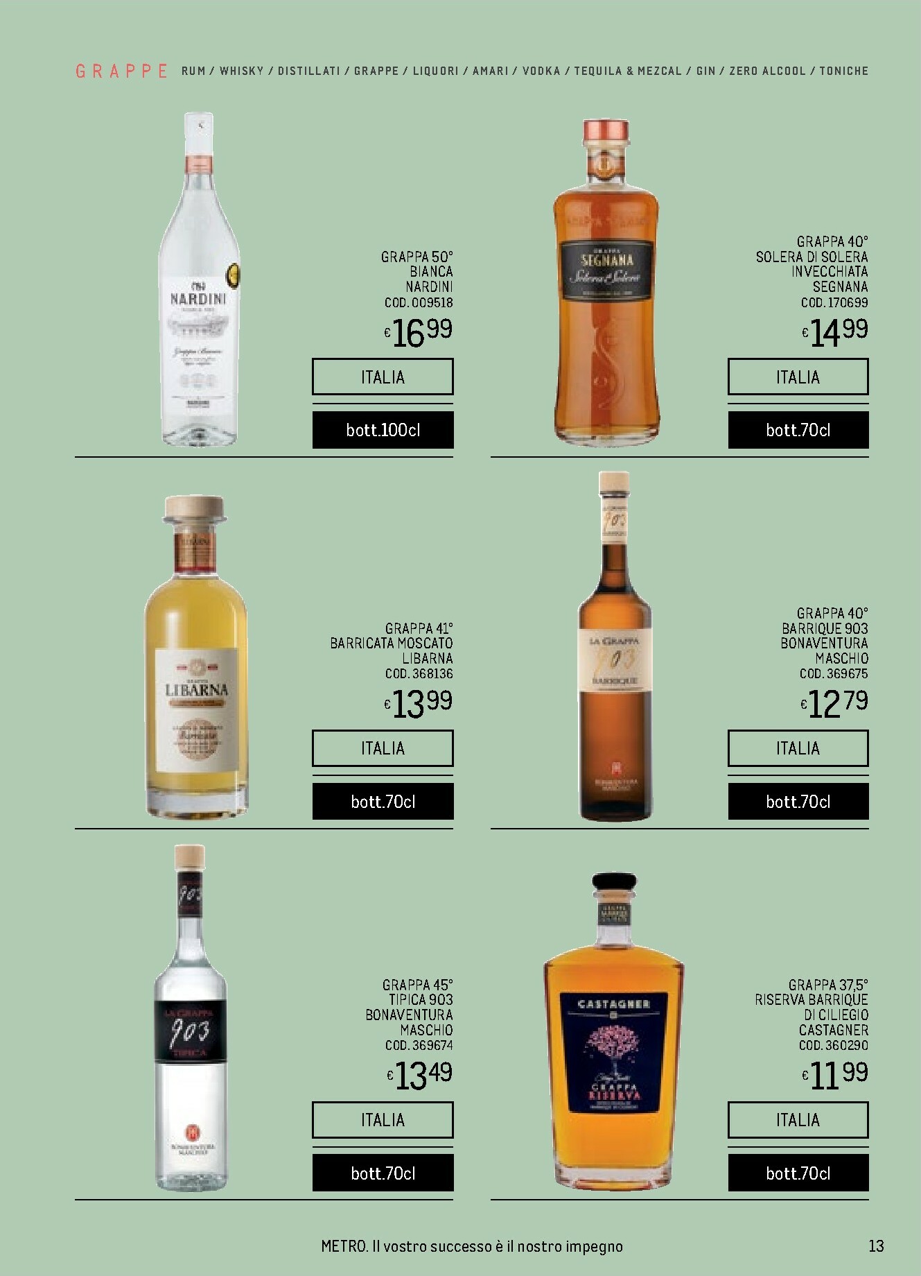metro - Volantino Metro - Spirits Collection valido dal 06/11 al 31/12 - page: 13