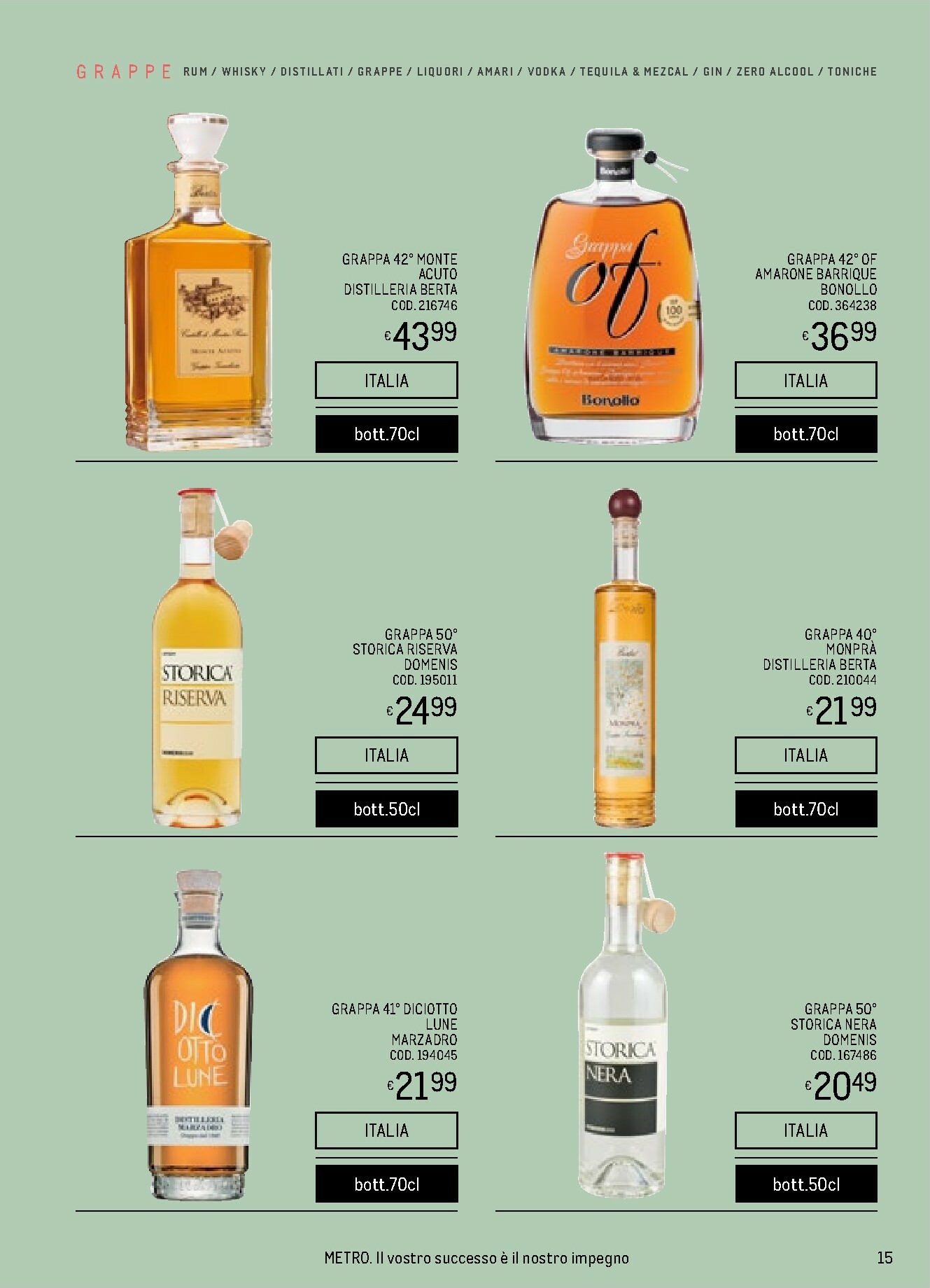 metro - Volantino Metro - Spirits Collection valido dal 06/11 al 31/12 - page: 15