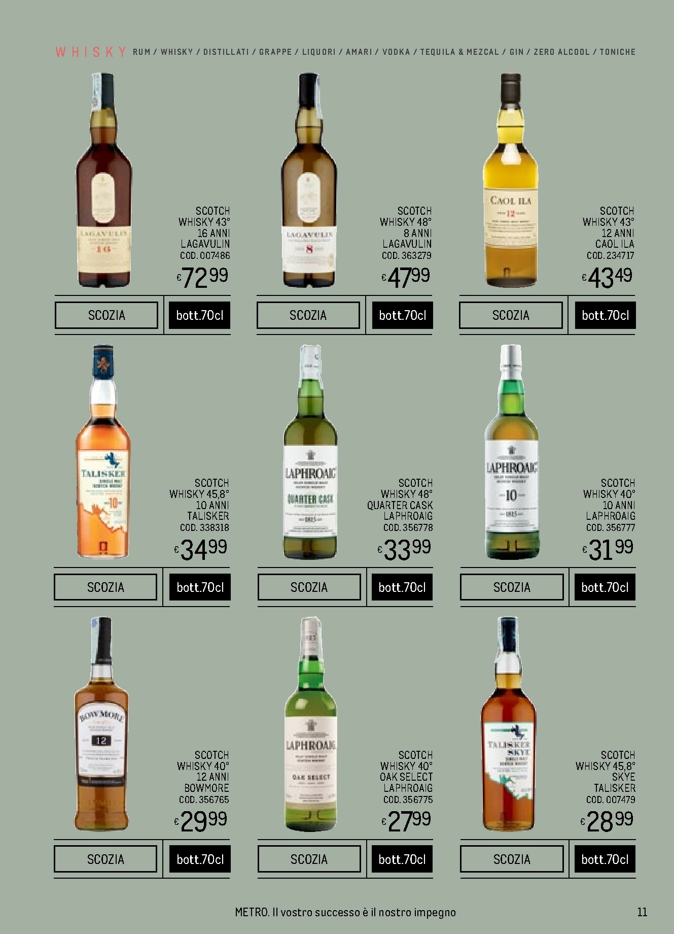 metro - Volantino Metro - Spirits Collection valido dal 06/11 al 31/12 - page: 11