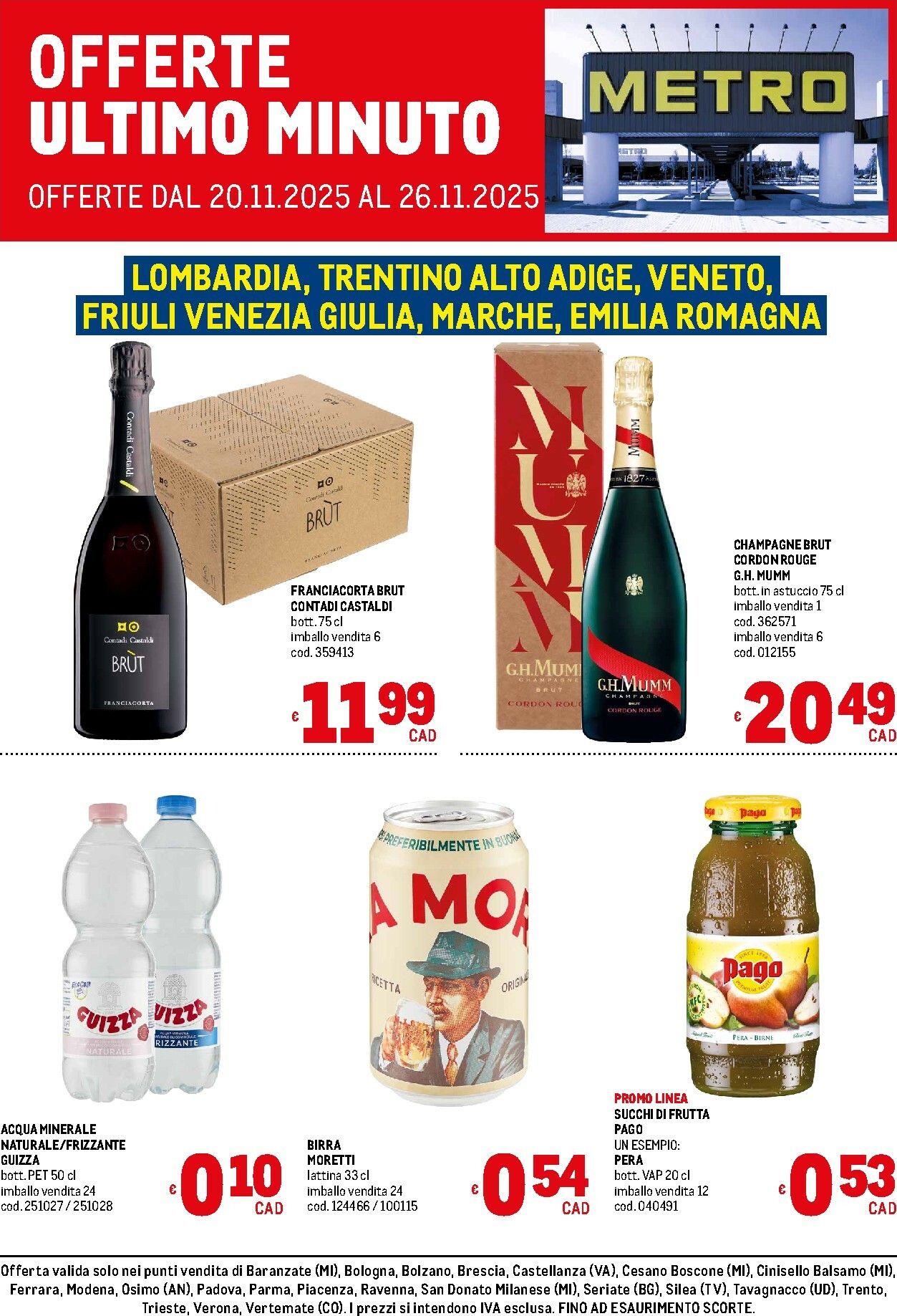 metro - Volantino Metro - Offerte ultimo minuto valido dal 20/11 al 26/11