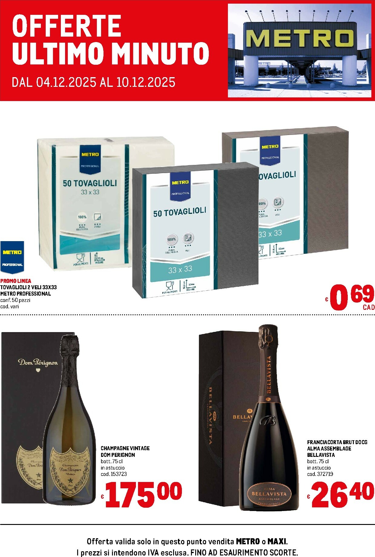 metro - Volantino Metro - Offerte ultimo minuto dry valido dal 04/12 al 10/12