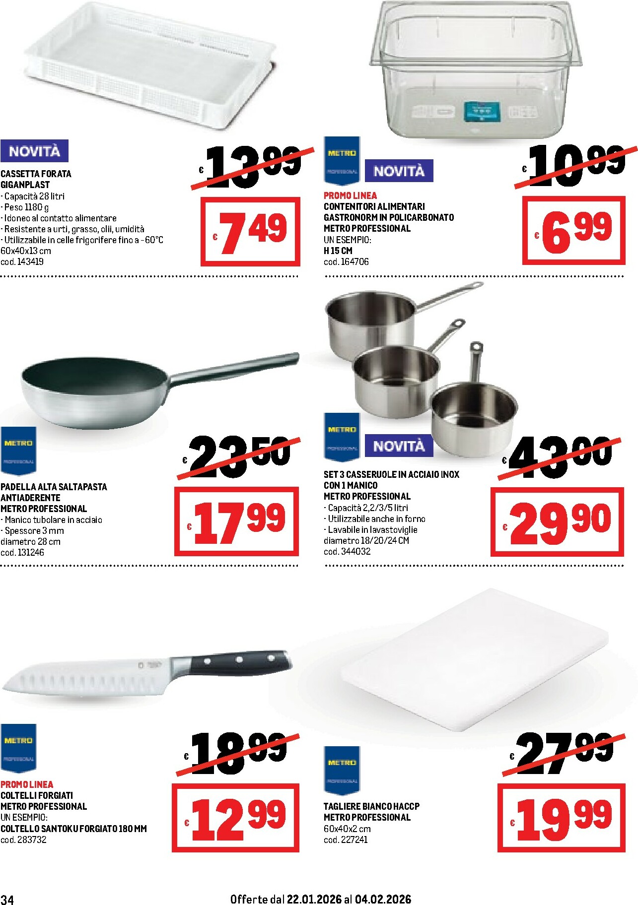 metro - Volantino Metro - Lombardia, Trentino Alto Adige, Veneto, Friuli Venezia Giulia, Marche, Emilia Romagna valido dal 22/01 al 04/02 - page: 34