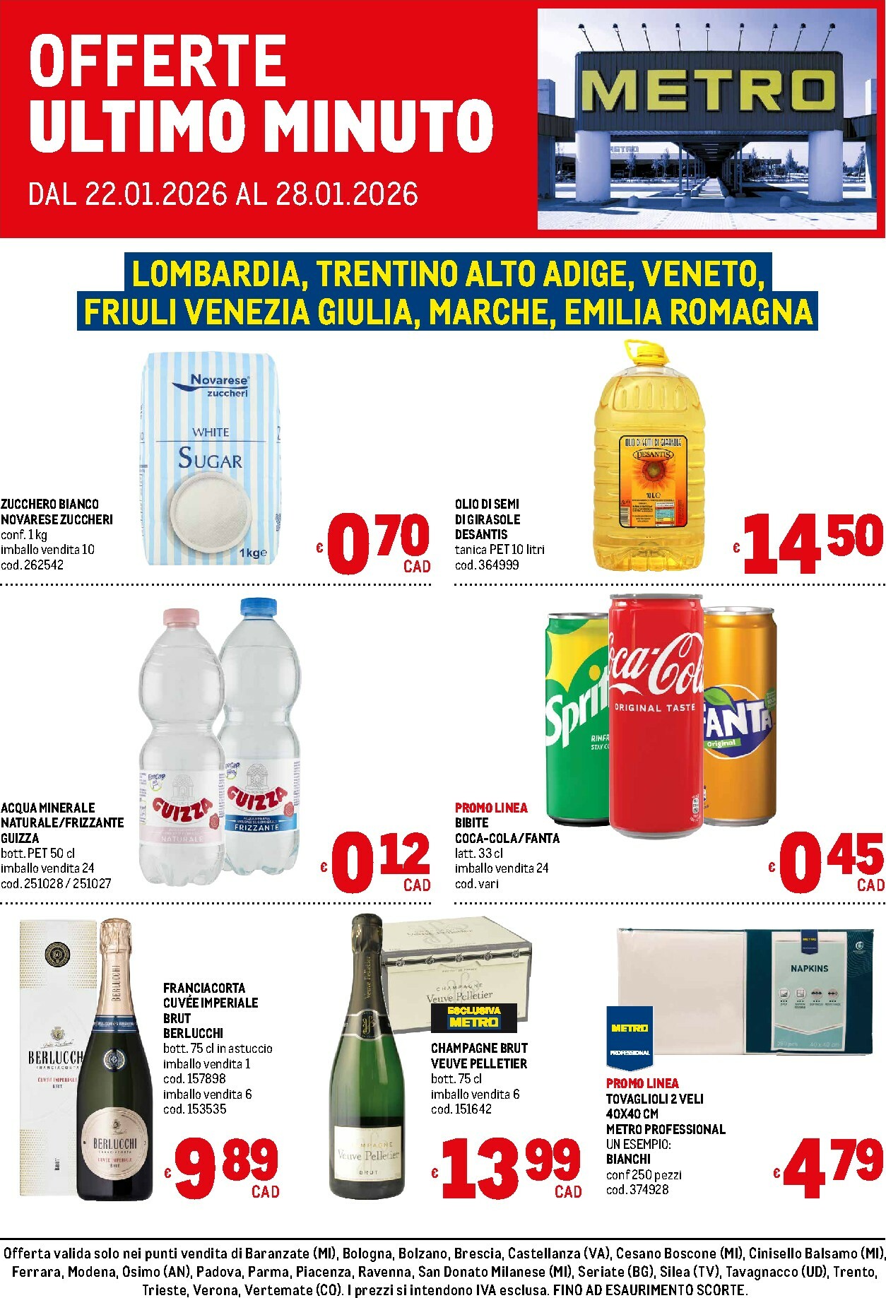 metro - Volantino Metro - Offerte Ultimo Minuto - Area 1 valido dal 22/01 al 28/01