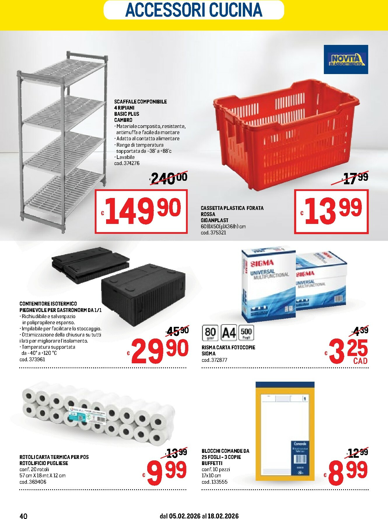 metro - Volantino Metro - Sardegna valido dal 05/02/2026 al 18/02/2026 - page: 40