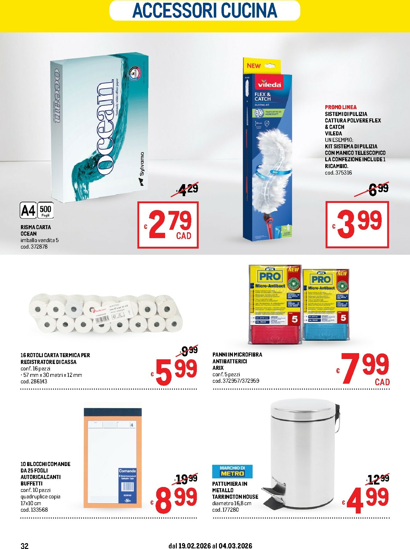 metro - Volantino Metro - Offerte per il tuo Menù valido dal 19/02/2026 al 04/03/2026 - page: 32