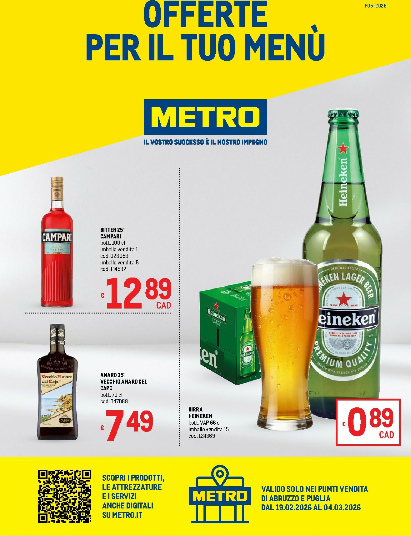 metro - Volantino Metro - Offerte per il tuo Menù valido dal 19/02/2026 al 04/03/2026