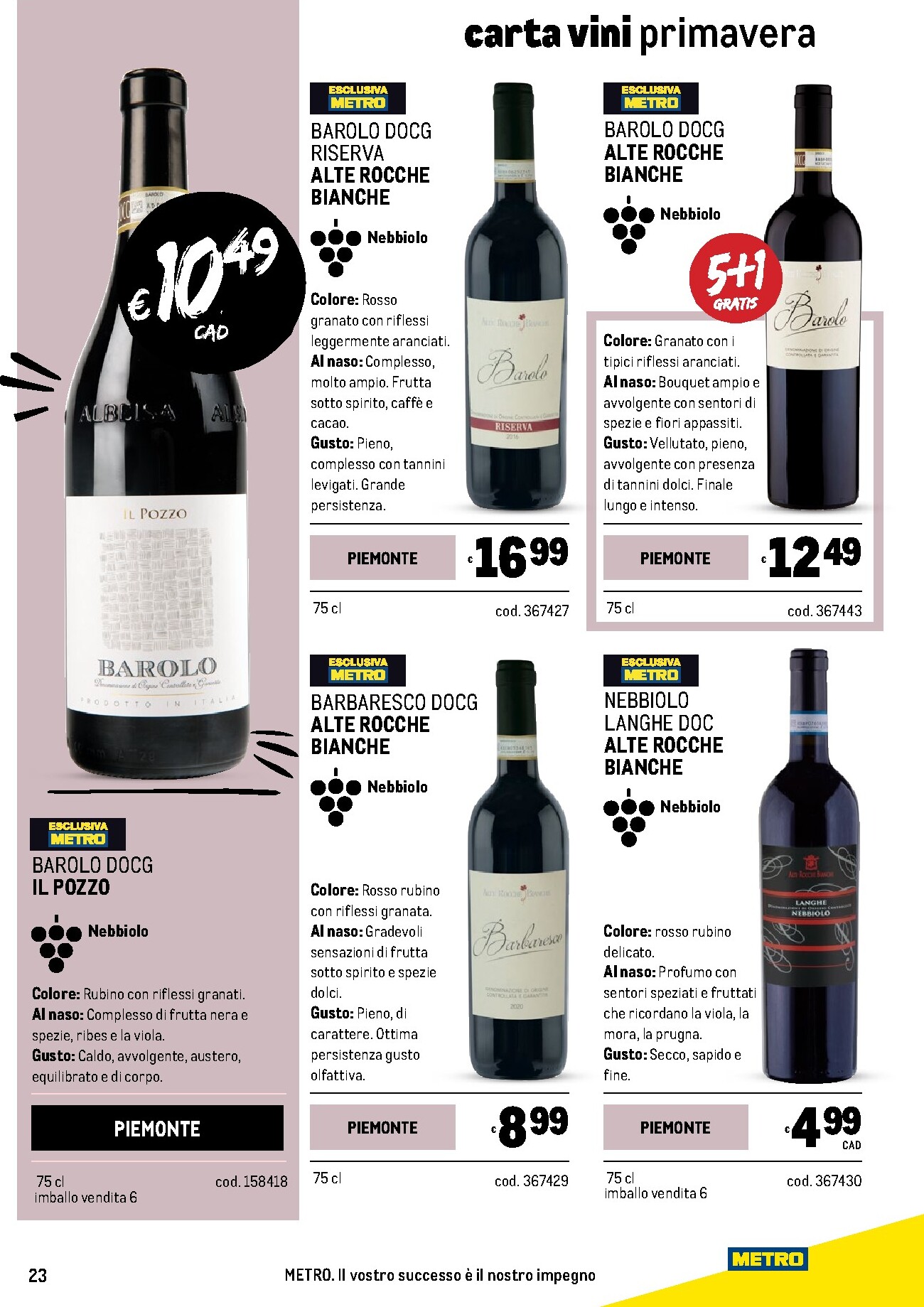 metro - Volantino Metro - Carta Vini valido dal 05/03/2026 al 04/04/2026 - page: 23