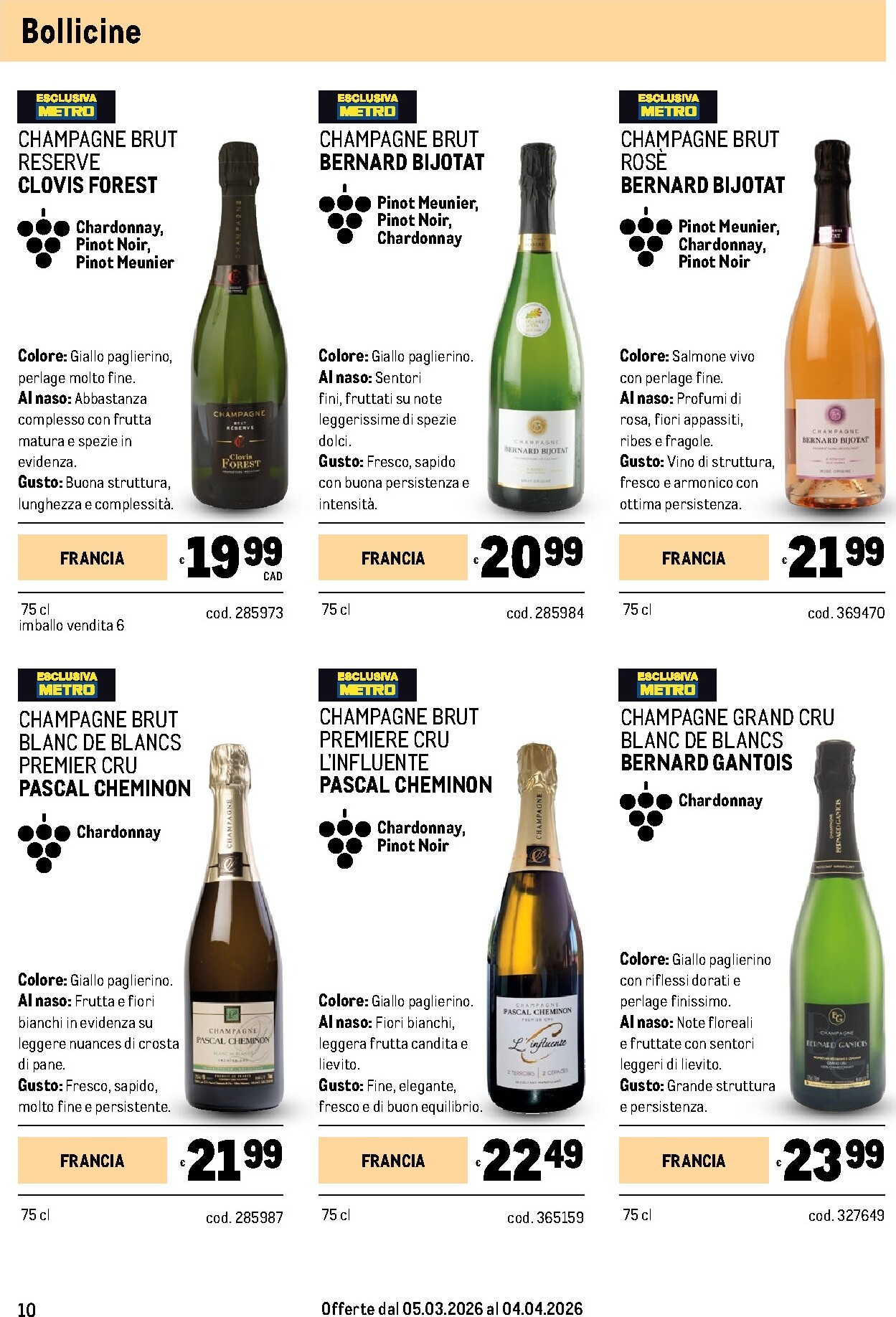 metro - Volantino Metro - Carta Vini valido dal 05/03/2026 al 04/04/2026 - page: 10