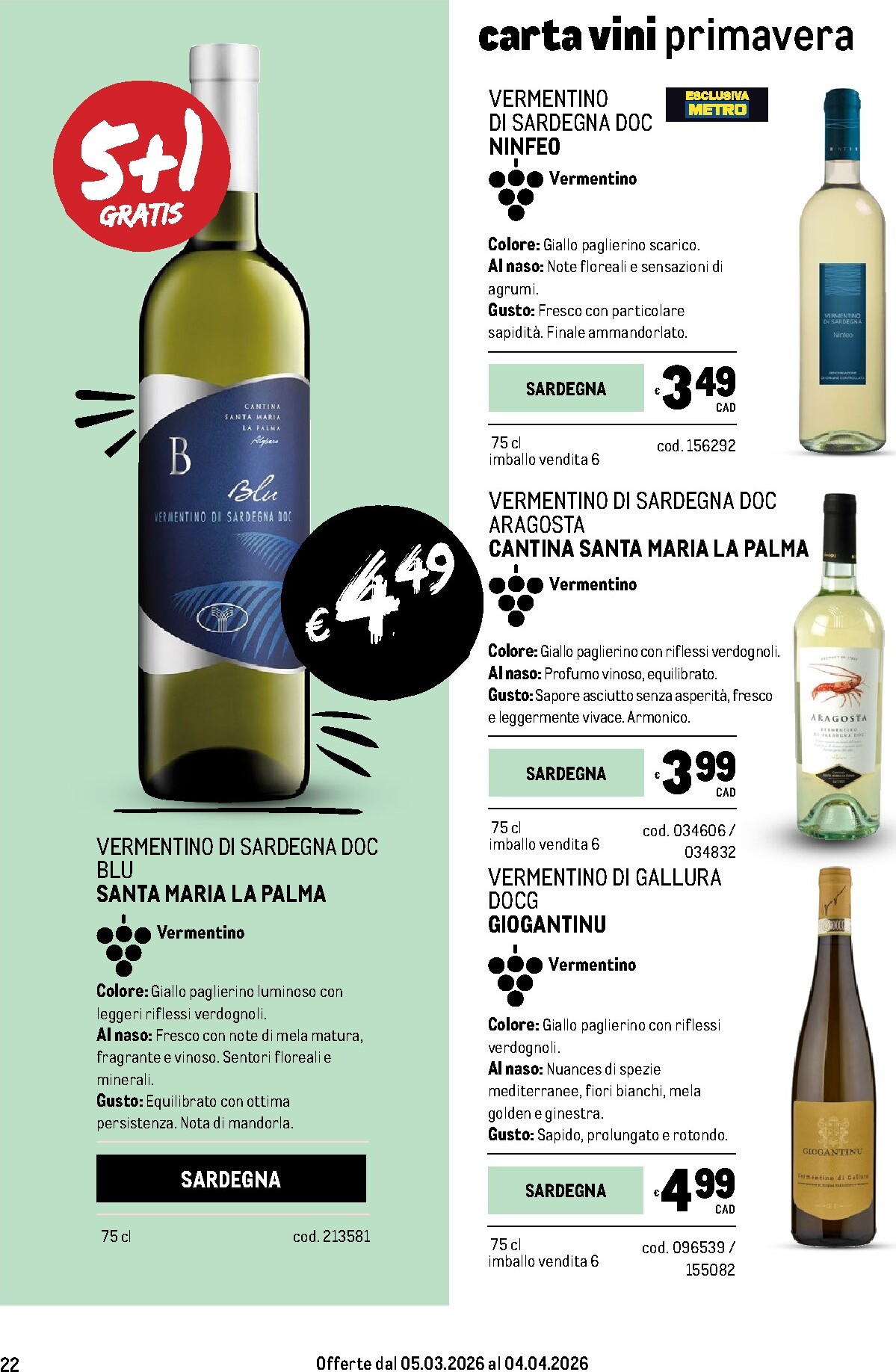 metro - Volantino Metro - Carta Vini valido dal 05/03/2026 al 04/04/2026 - page: 22