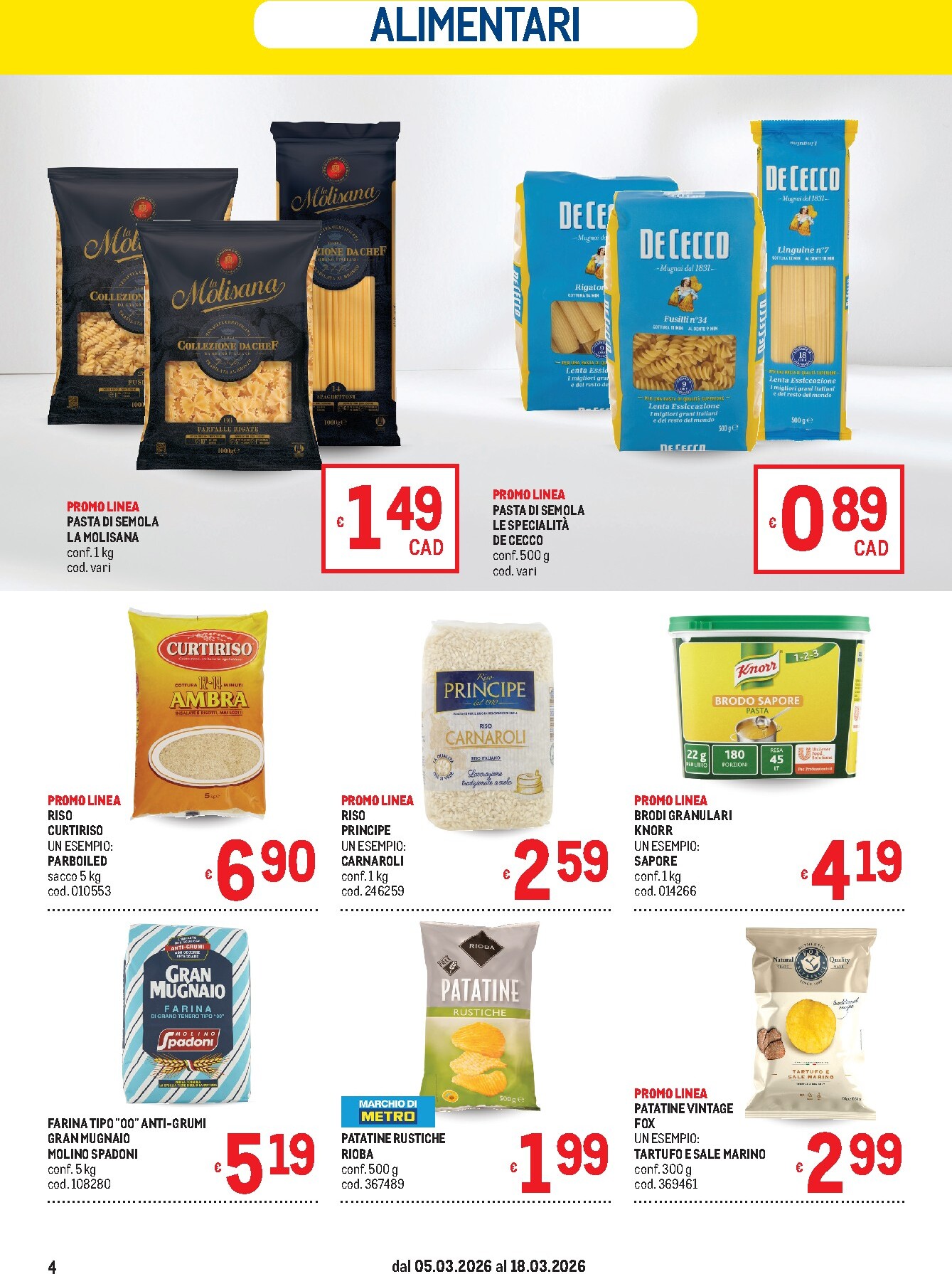 metro - Volantino Metro - Lombardia, Trentino Alto Adige, Veneto, Friuli Venezia Giulia, Marche, Emilia Romagna valido dal 05/03/2026 al 18/03/2026 - page: 4