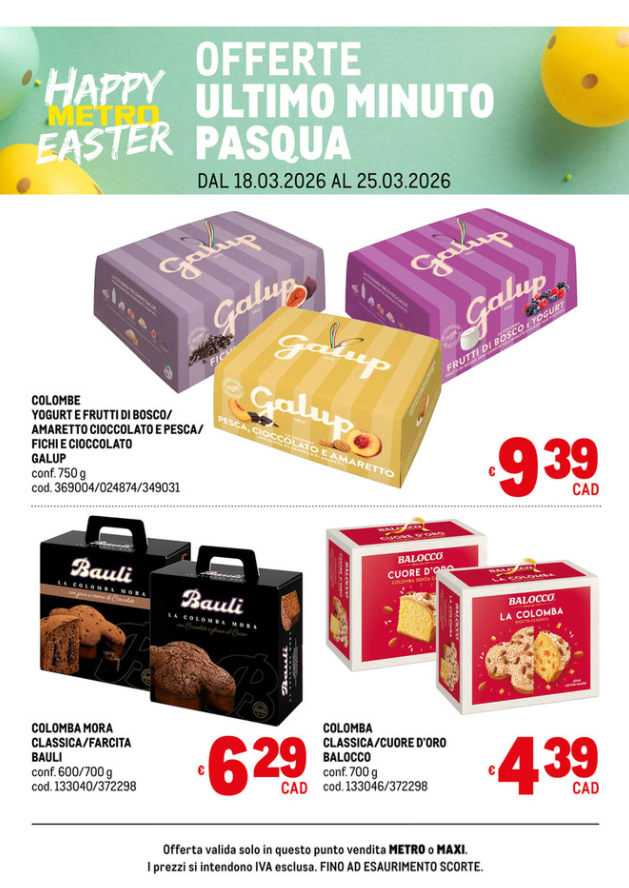 metro - Volantino Metro - Pasqua valido dal 18/03/2026 al 25/03/2026 - page: 1