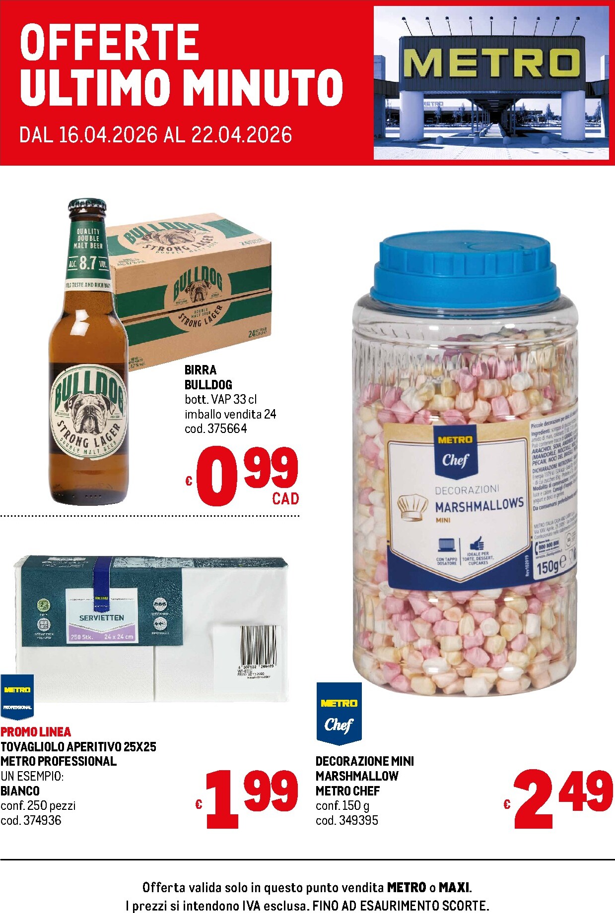 metro - Volantino futuro Metro - Offerte ultimo minuto valido dal giovedì 16/04/2026 al mercoledì 22/04/2026 - page: 1