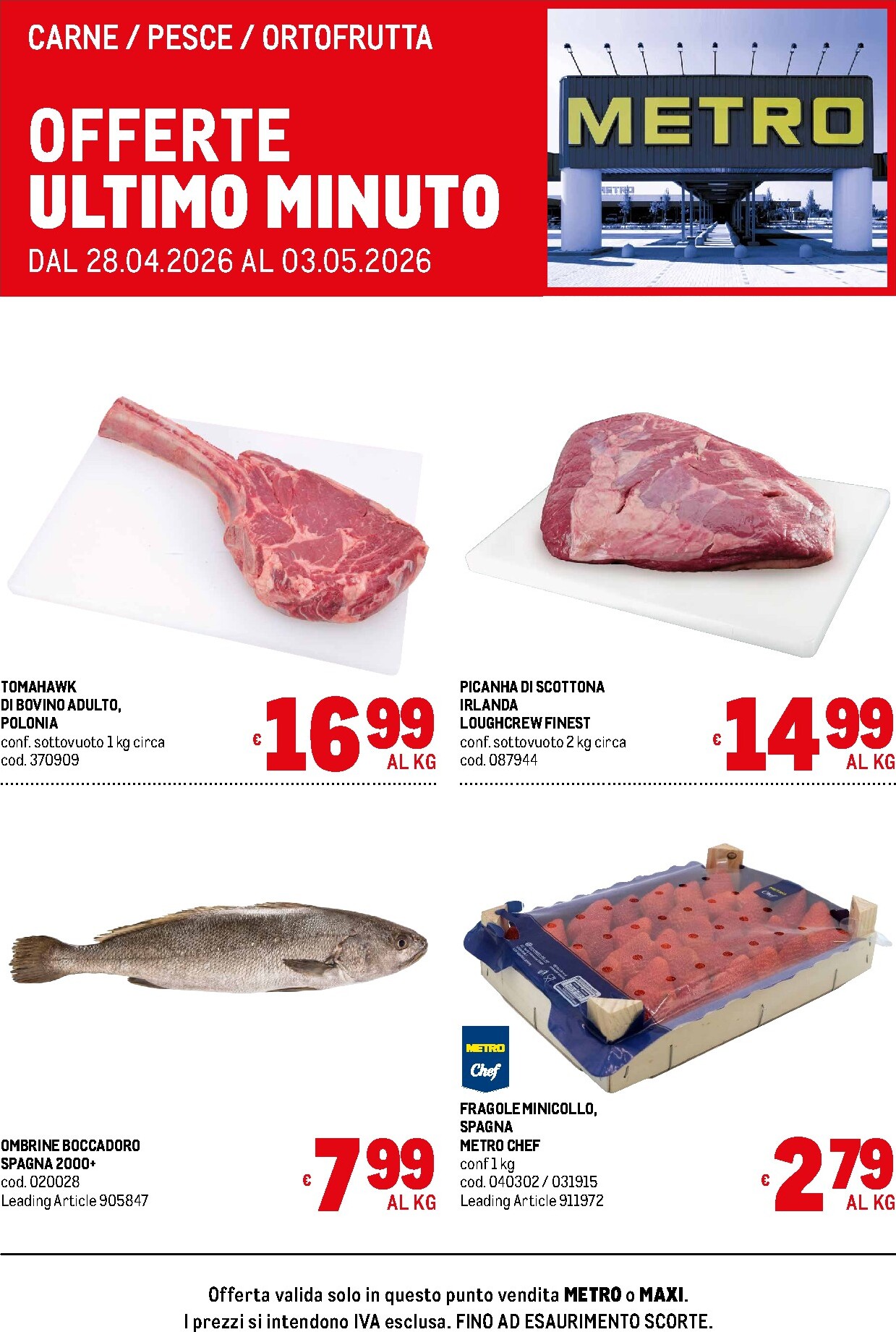 metro - Volantino attuale di Metro - Offerte ultimo minuto valido dal martedì 28/04/2026 al domenica 03/05/2026