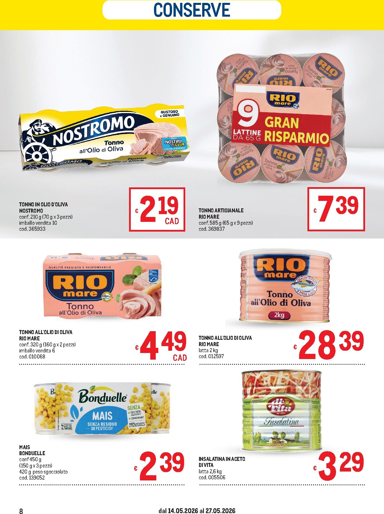 metro - Volantino attuale di Metro - Offerte per il tuo Menù valido dal giovedì 14/05/2026 al mercoledì 27/05/2026 - page: 8