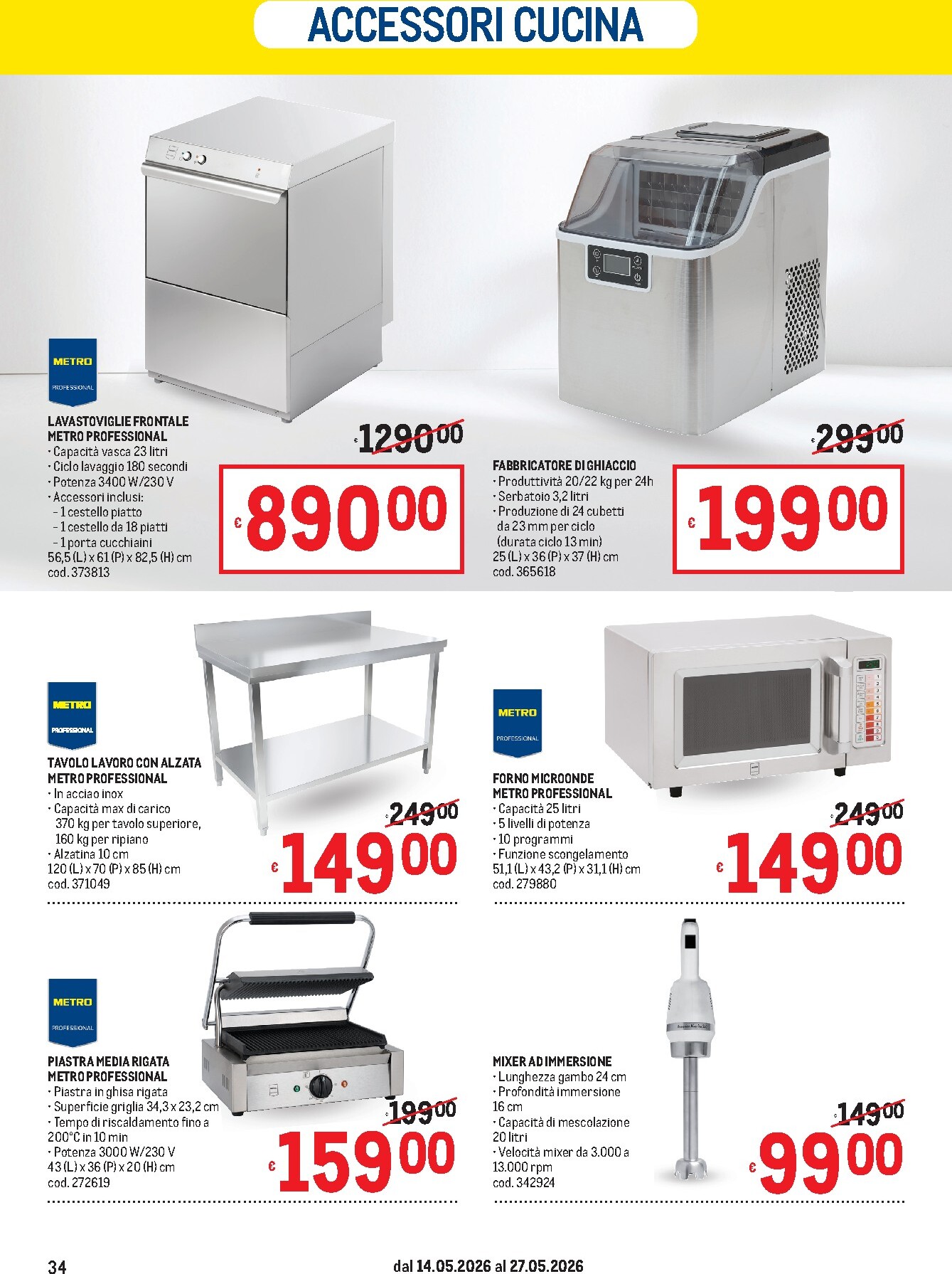 metro - Volantino attuale di Metro - Offerte per il tuo Menù valido dal giovedì 14/05/2026 al mercoledì 27/05/2026 - page: 34