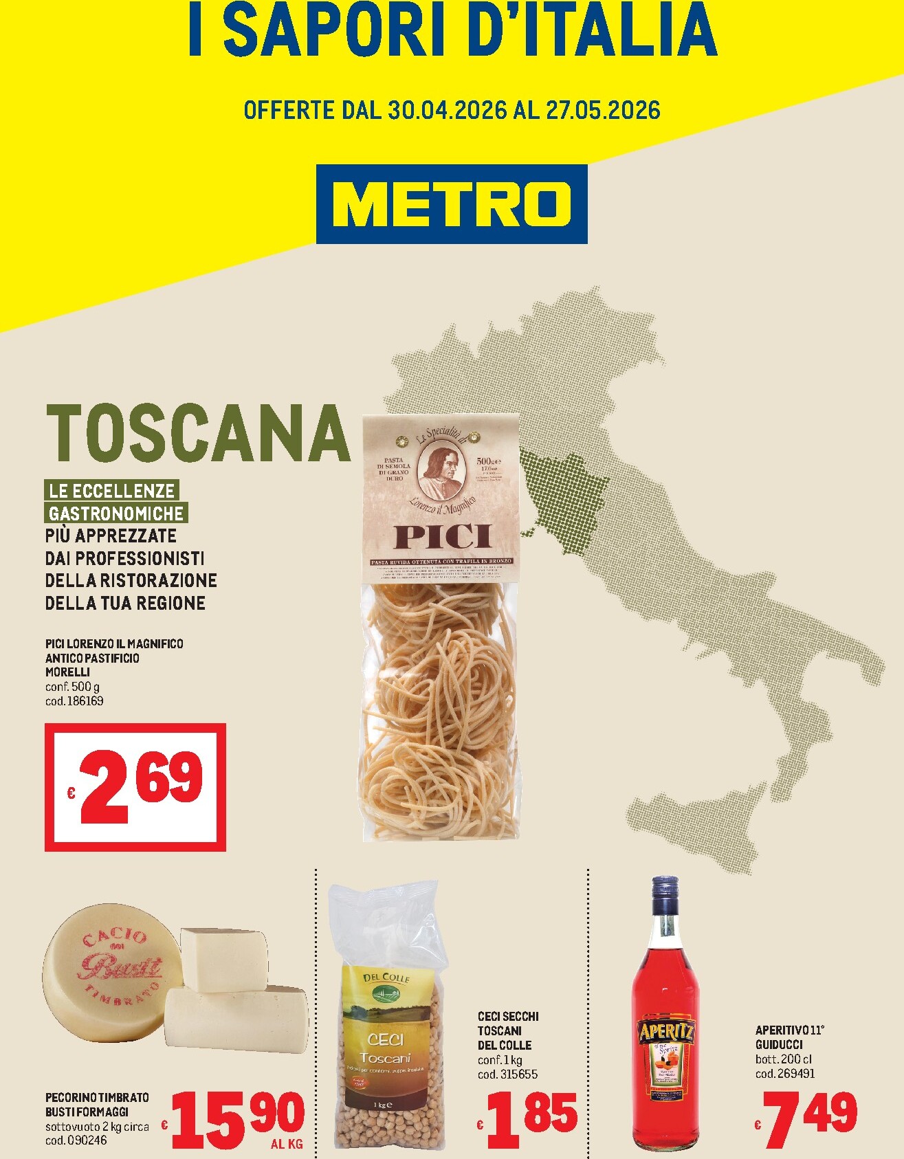 metro - Volantino attuale di Metro - Toscana valido dal giovedì 30/04/2026 al mercoledì 27/05/2026