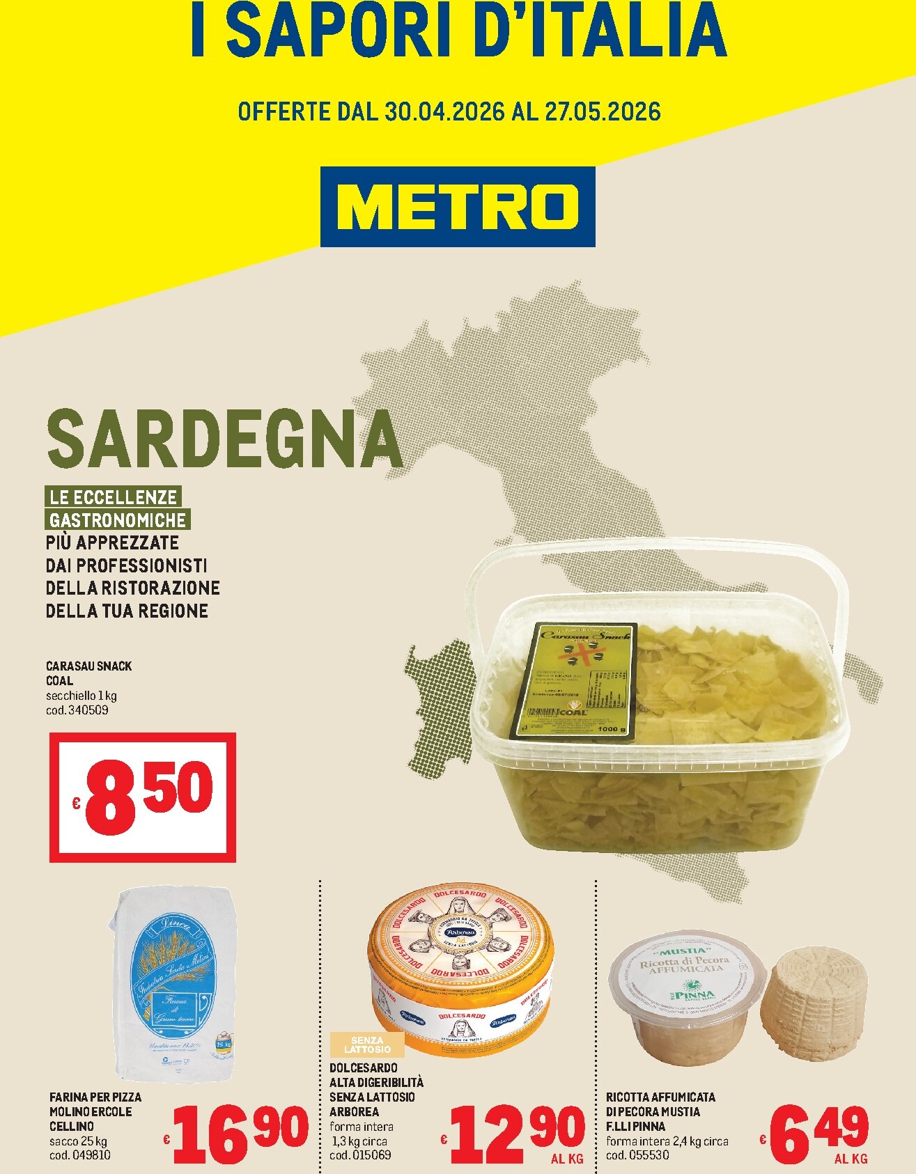 metro - Volantino attuale di Metro - Sardegna valido dal giovedì 30/04/2026 al mercoledì 27/05/2026