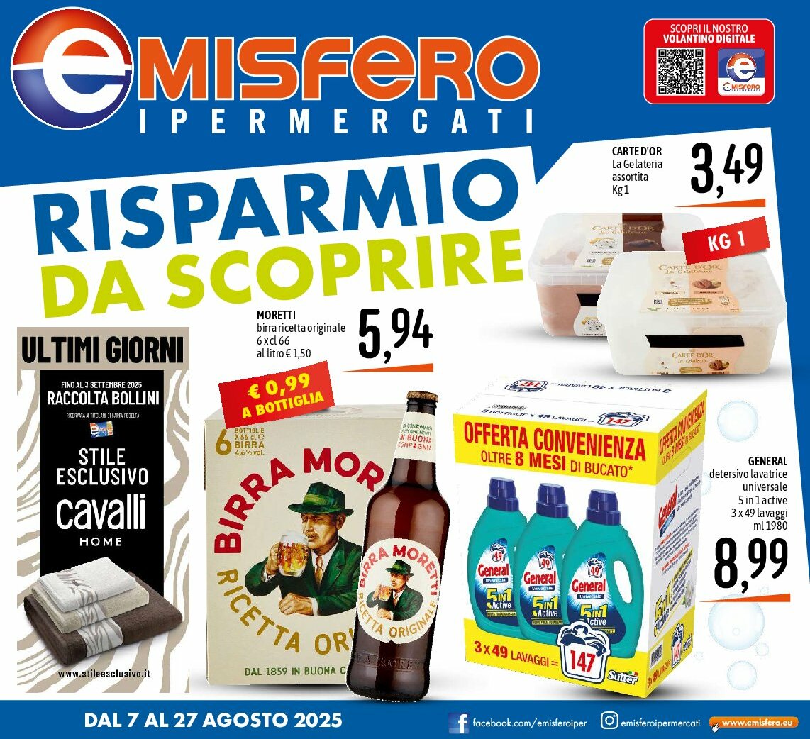 emisfero - Volantino Emisfero valido dal 07/08 al 27/08