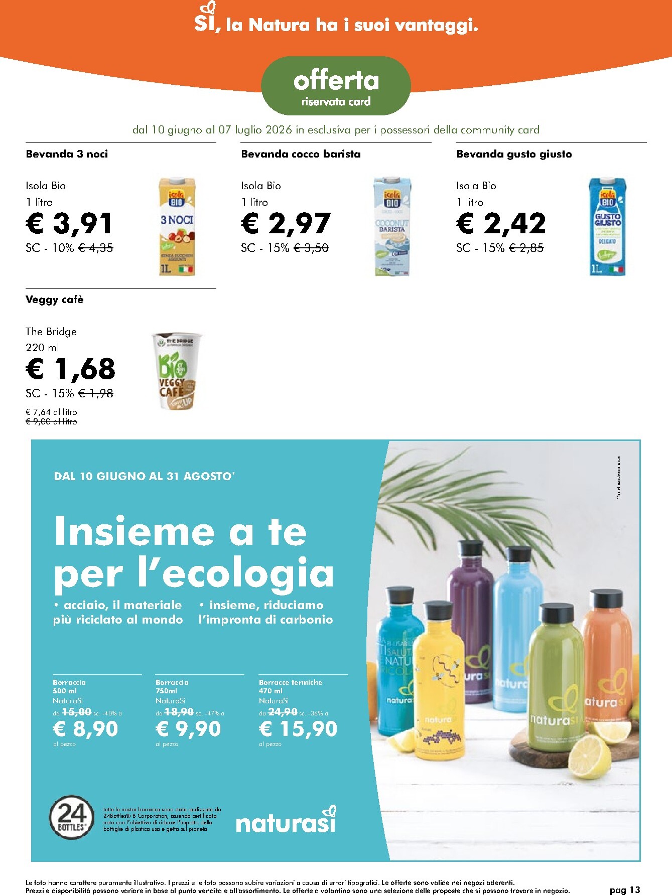 naturasi - Volantino attuale di NaturaSì valido dal mercoledì 10/06/2026 al martedì 07/07/2026 - page: 13