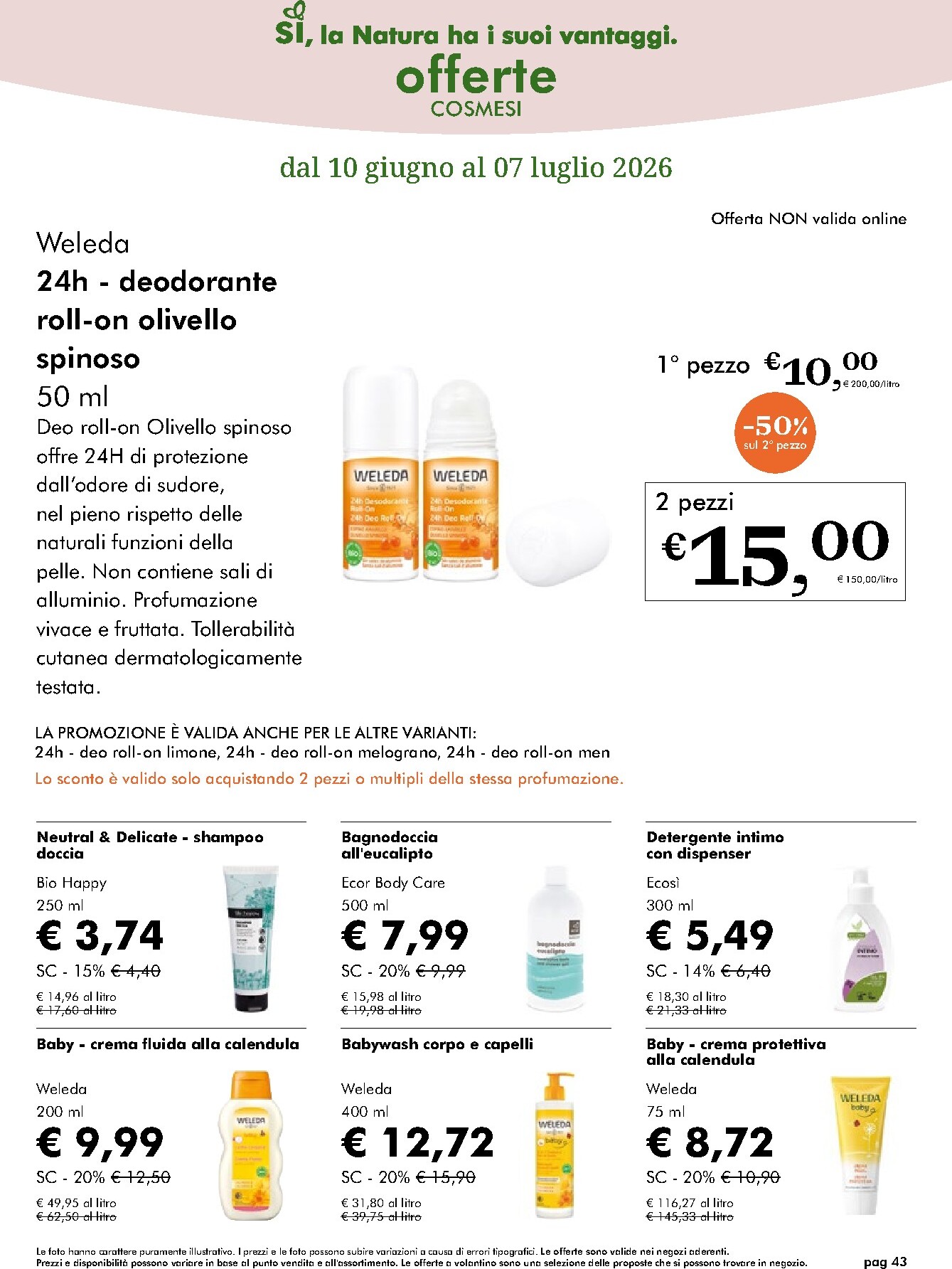 naturasi - Volantino attuale di NaturaSì valido dal mercoledì 10/06/2026 al martedì 07/07/2026 - page: 43