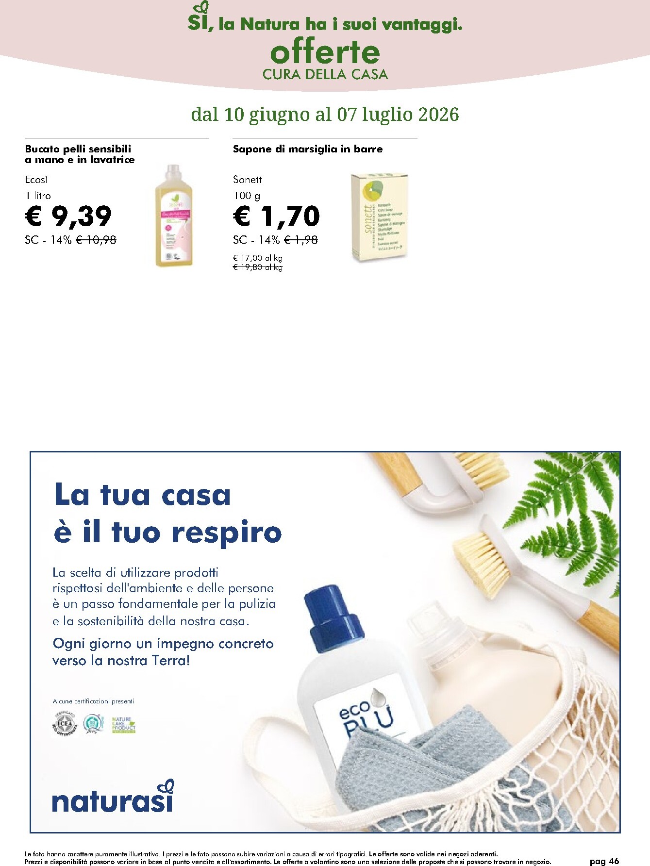naturasi - Volantino attuale di NaturaSì valido dal mercoledì 10/06/2026 al martedì 07/07/2026 - page: 46