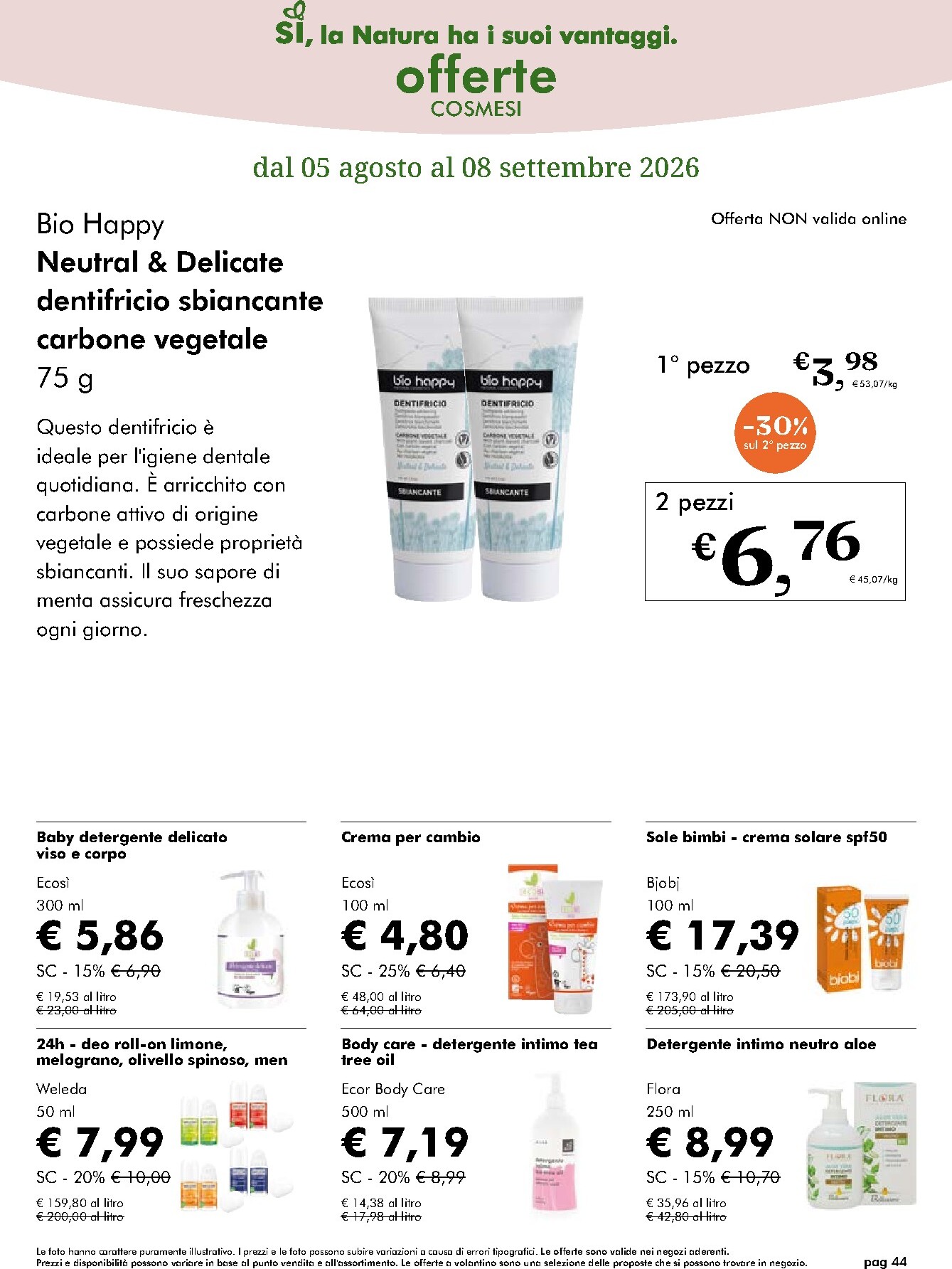 naturasi - Volantino attuale di NaturaSì valido dal mercoledì 05/08/2026 al martedì 08/09/2026 - page: 44