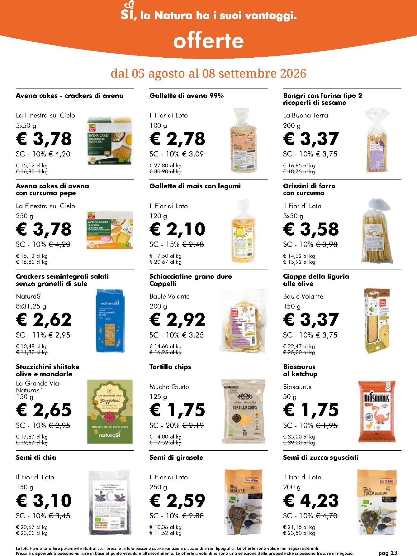 naturasi - Volantino attuale di NaturaSì valido dal mercoledì 05/08/2026 al martedì 08/09/2026 - page: 23