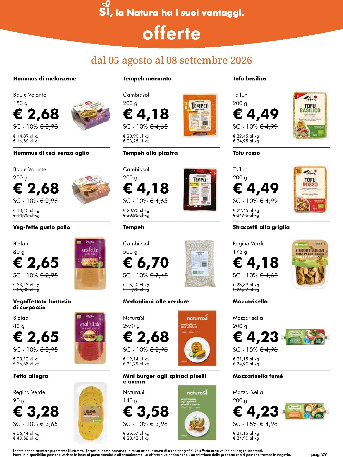 naturasi - Volantino attuale di NaturaSì valido dal mercoledì 05/08/2026 al martedì 08/09/2026 - page: 29