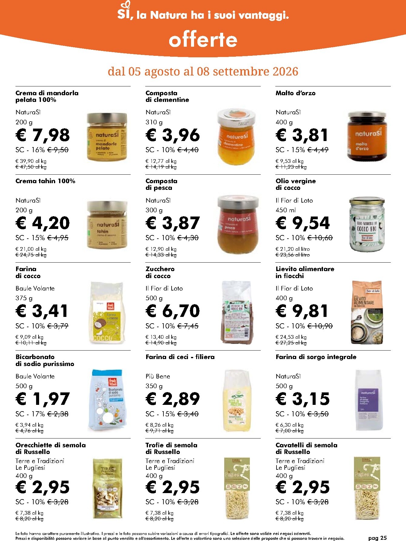 naturasi - Volantino attuale di NaturaSì valido dal mercoledì 05/08/2026 al martedì 08/09/2026 - page: 25
