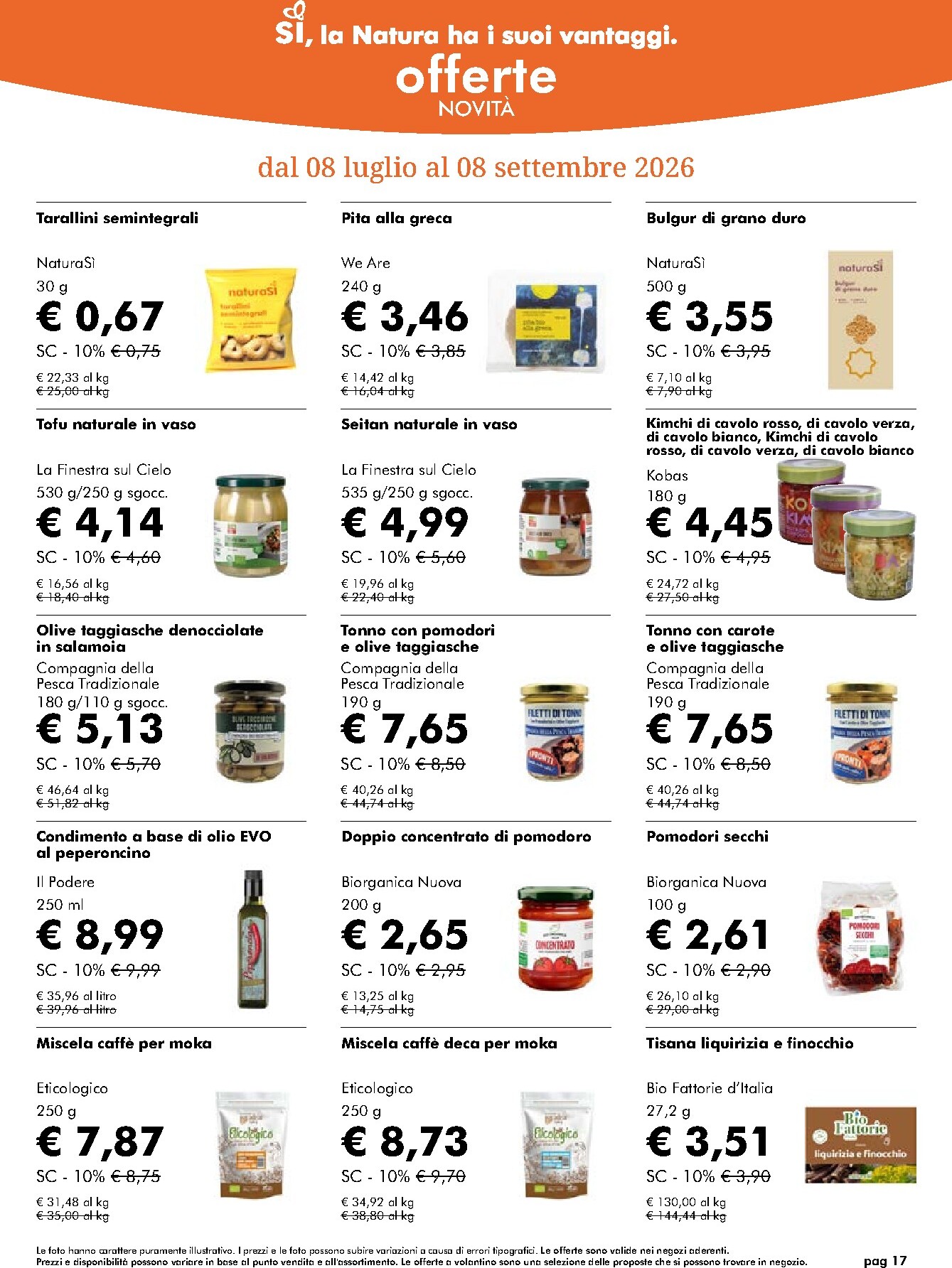 naturasi - Volantino attuale di NaturaSì valido dal mercoledì 05/08/2026 al martedì 08/09/2026 - page: 17