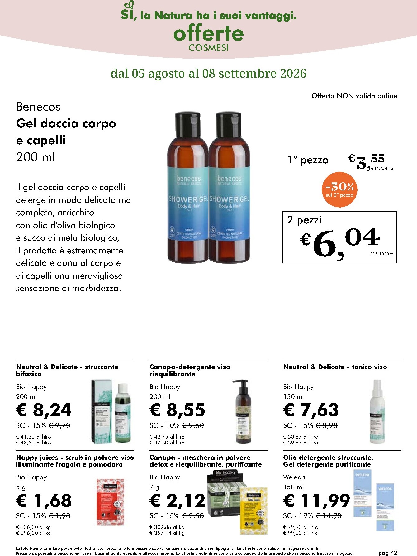 naturasi - Volantino attuale di NaturaSì valido dal mercoledì 05/08/2026 al martedì 08/09/2026 - page: 42