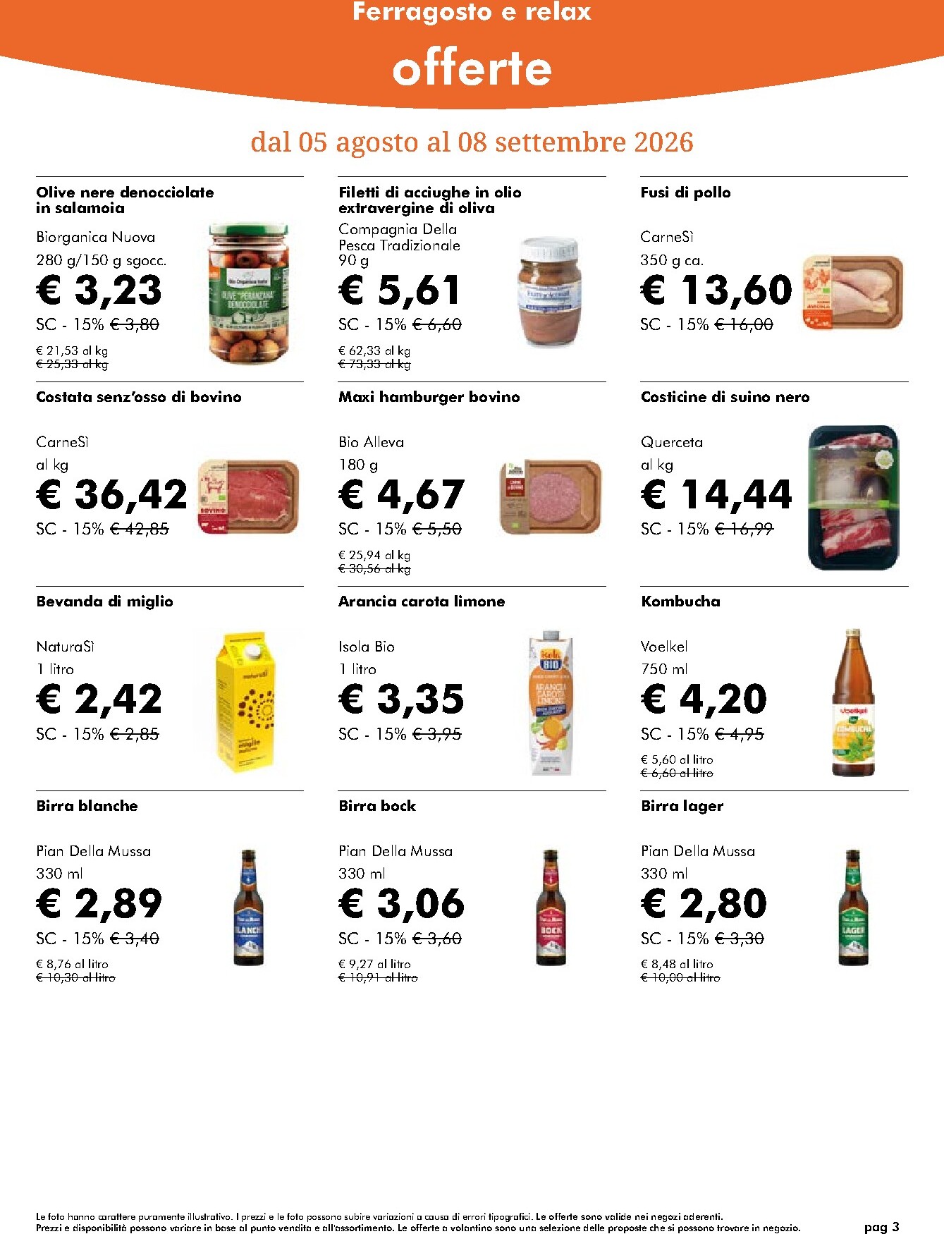 naturasi - Volantino attuale di NaturaSì valido dal mercoledì 05/08/2026 al martedì 08/09/2026 - page: 3