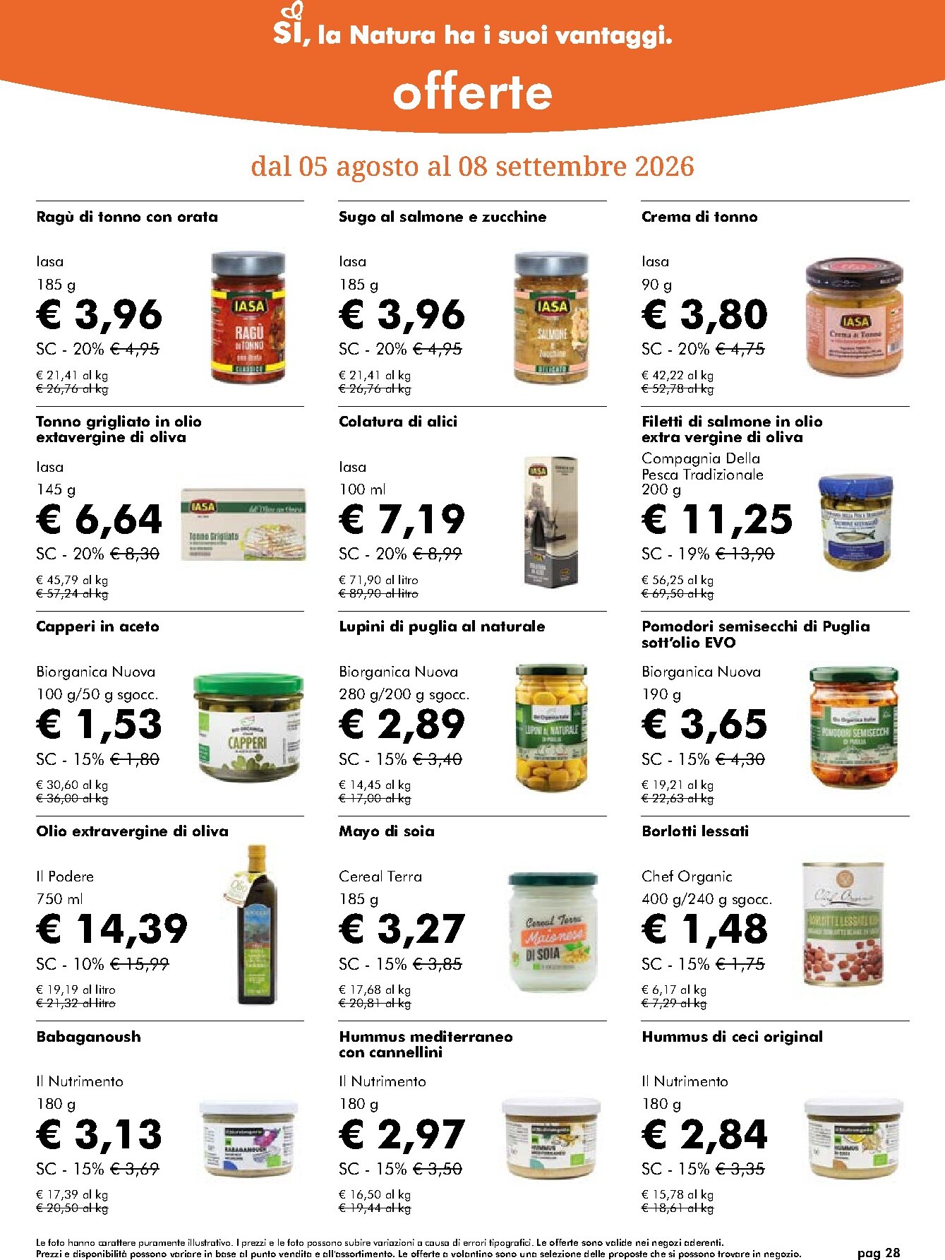 naturasi - Volantino attuale di NaturaSì valido dal mercoledì 05/08/2026 al martedì 08/09/2026 - page: 28