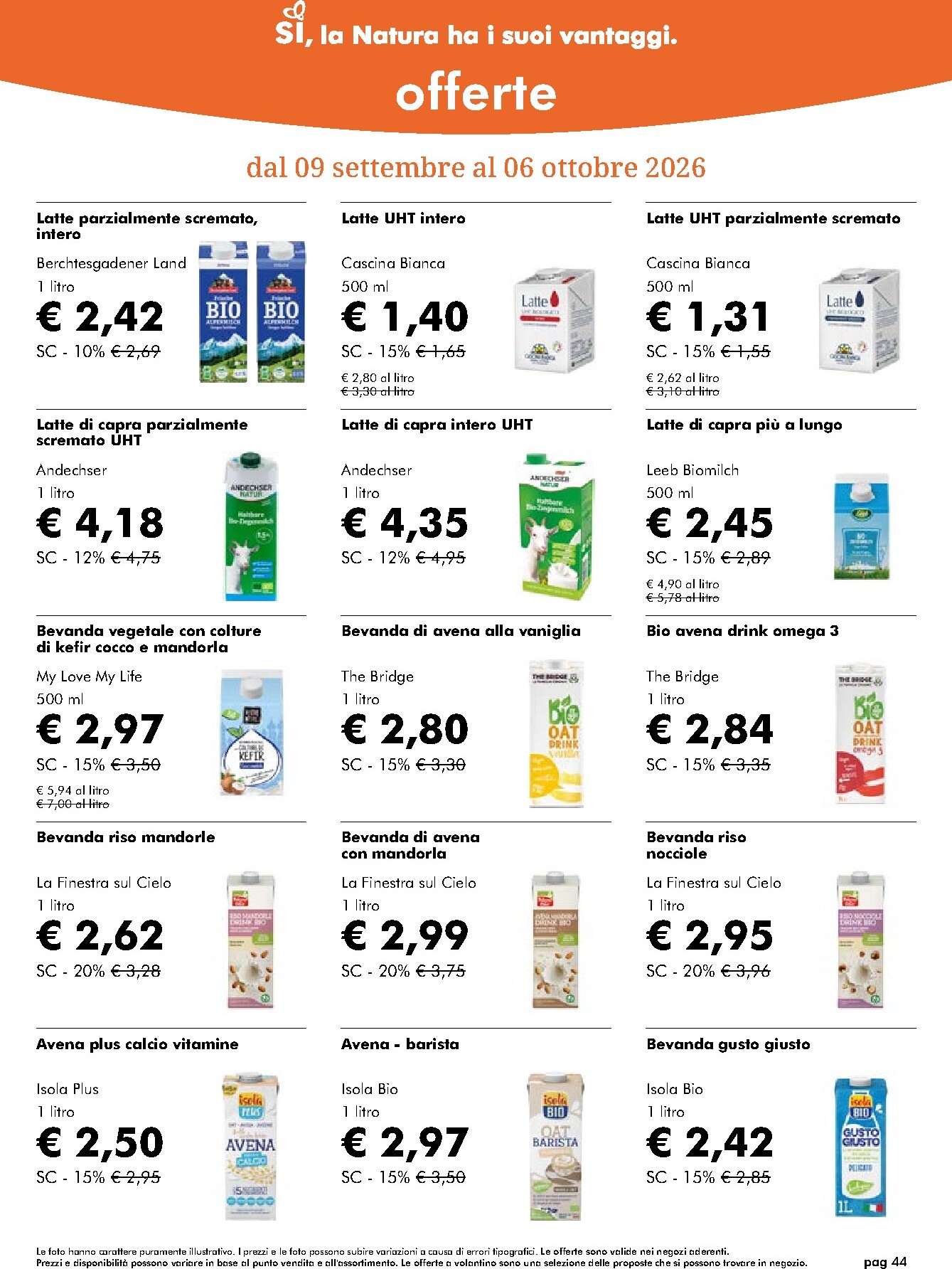 naturasi - Volantino attuale di NaturaSì valido dal mercoledì 09/09/2026 al martedì 06/10/2026 - page: 44
