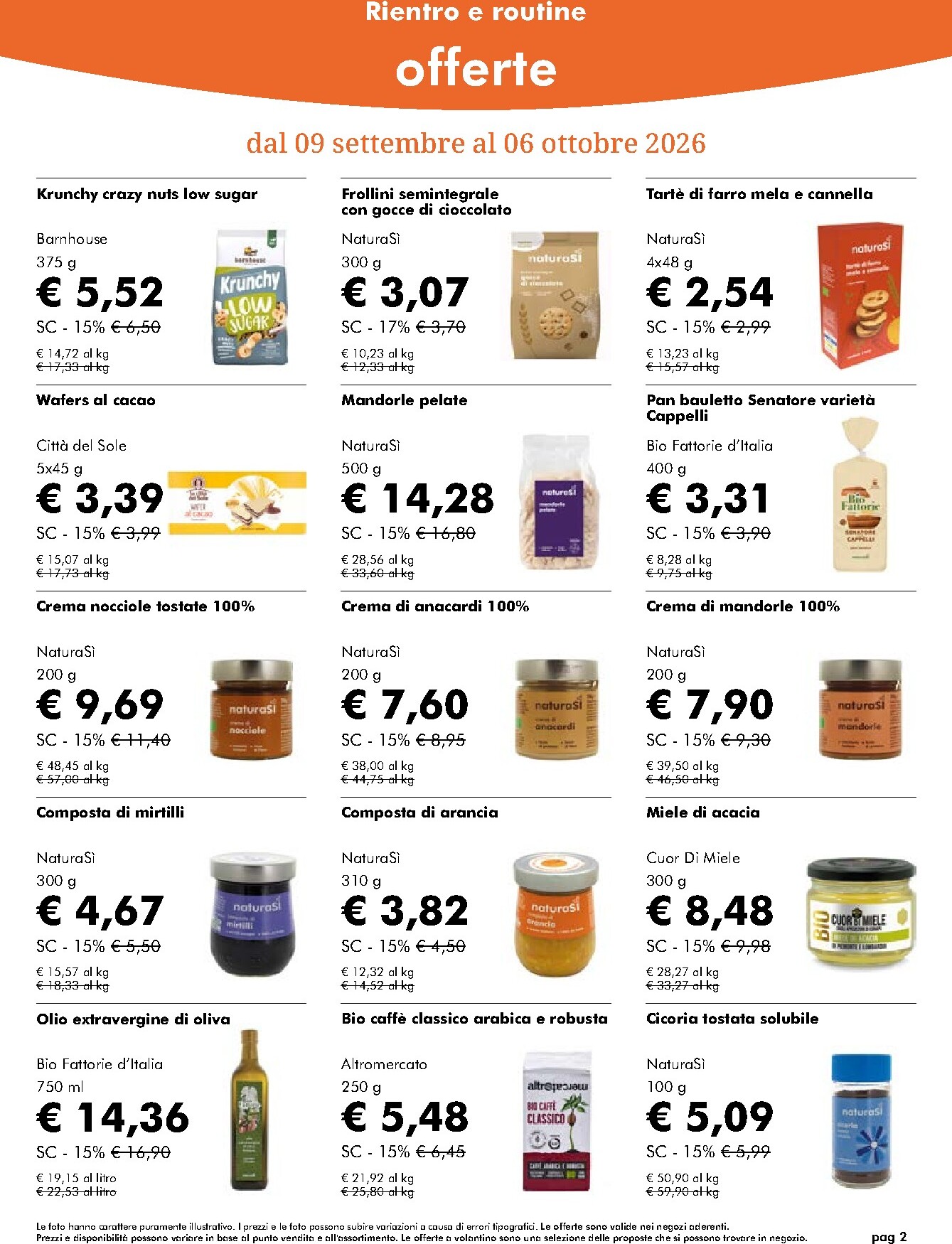 naturasi - Volantino attuale di NaturaSì valido dal mercoledì 09/09/2026 al martedì 06/10/2026 - page: 2