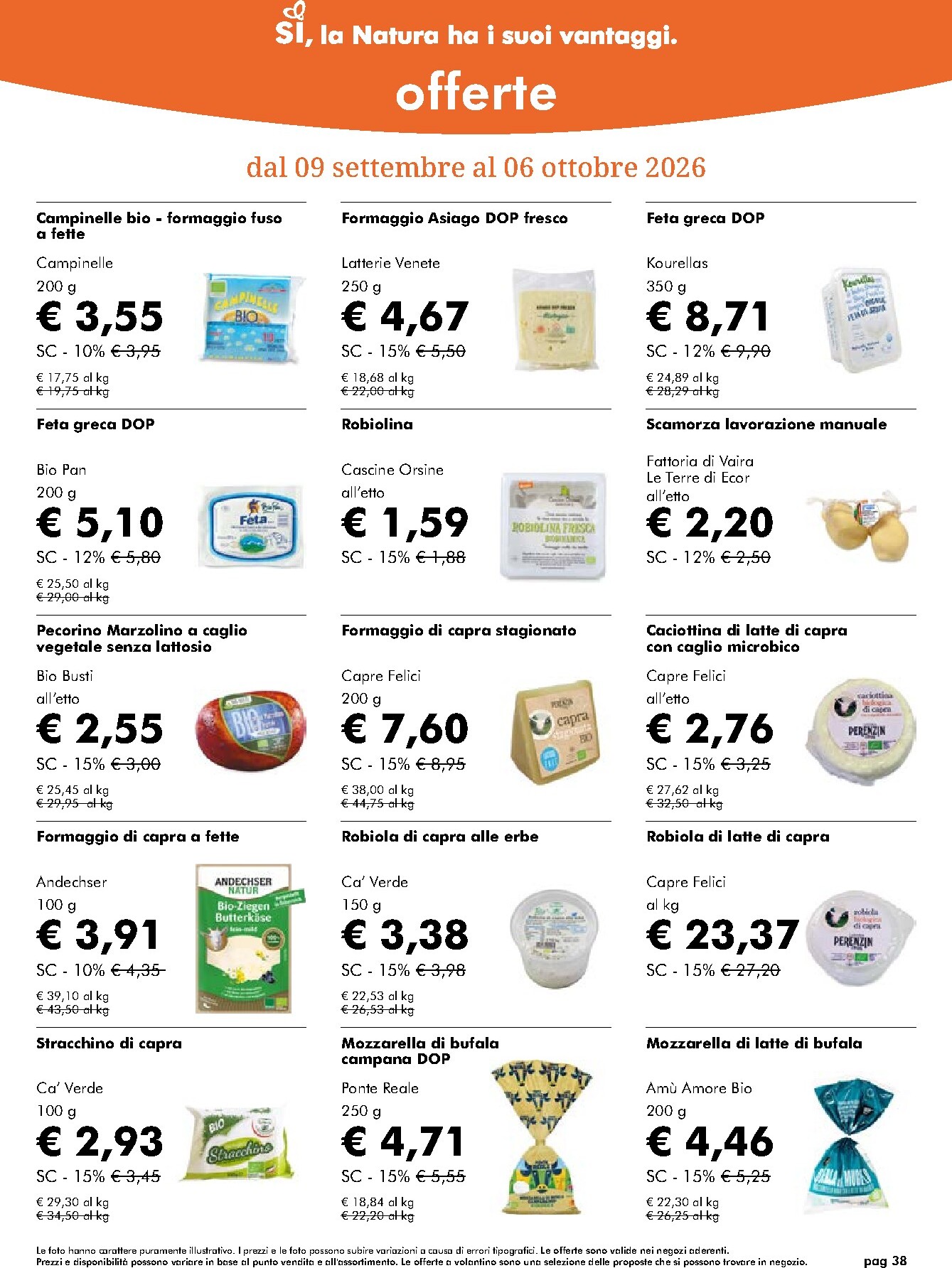 naturasi - Volantino attuale di NaturaSì valido dal mercoledì 09/09/2026 al martedì 06/10/2026 - page: 38