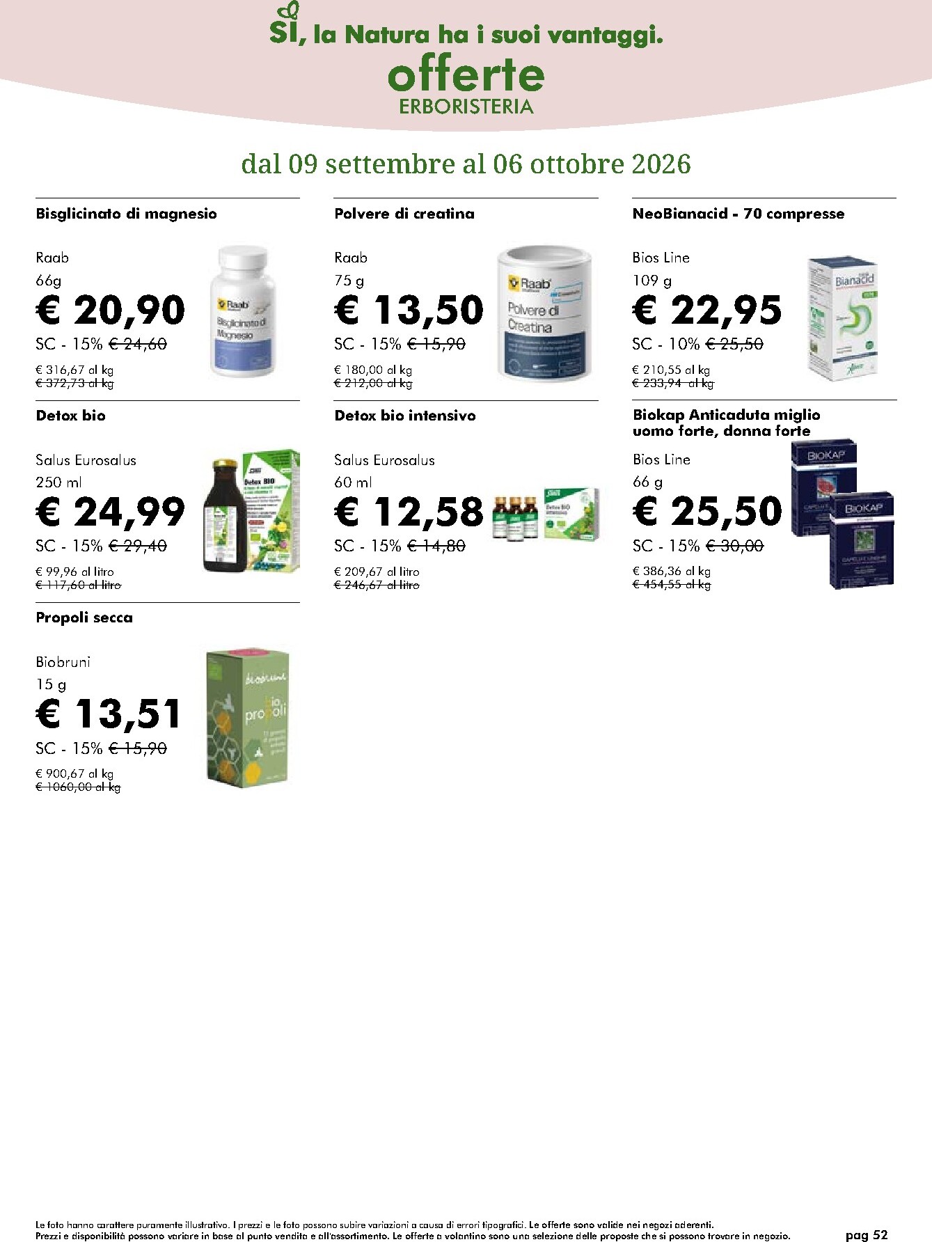 naturasi - Volantino attuale di NaturaSì valido dal mercoledì 09/09/2026 al martedì 06/10/2026 - page: 52
