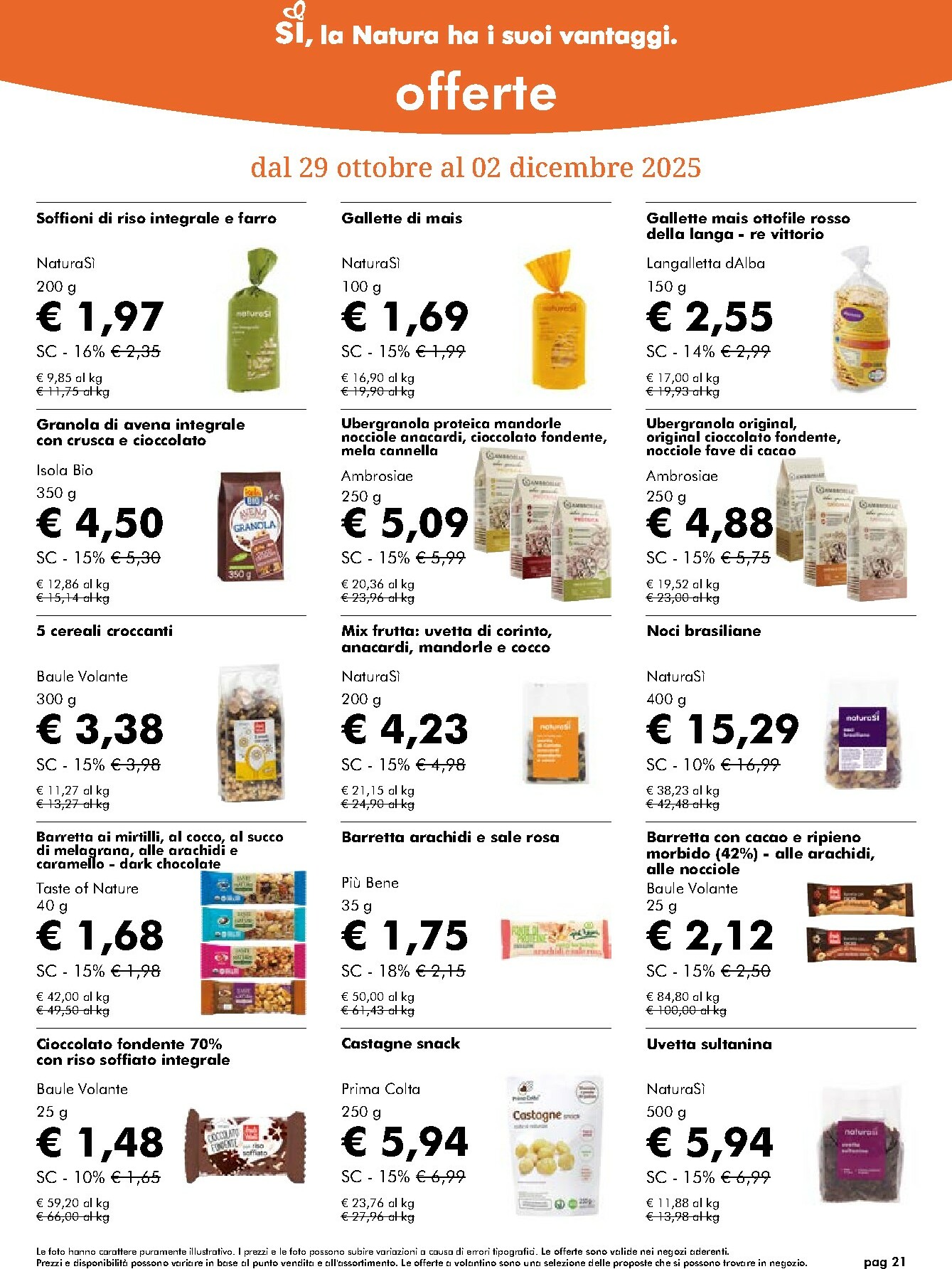 naturasi - Volantino NaturaSì valido dal 29/10 al 02/12 - page: 21