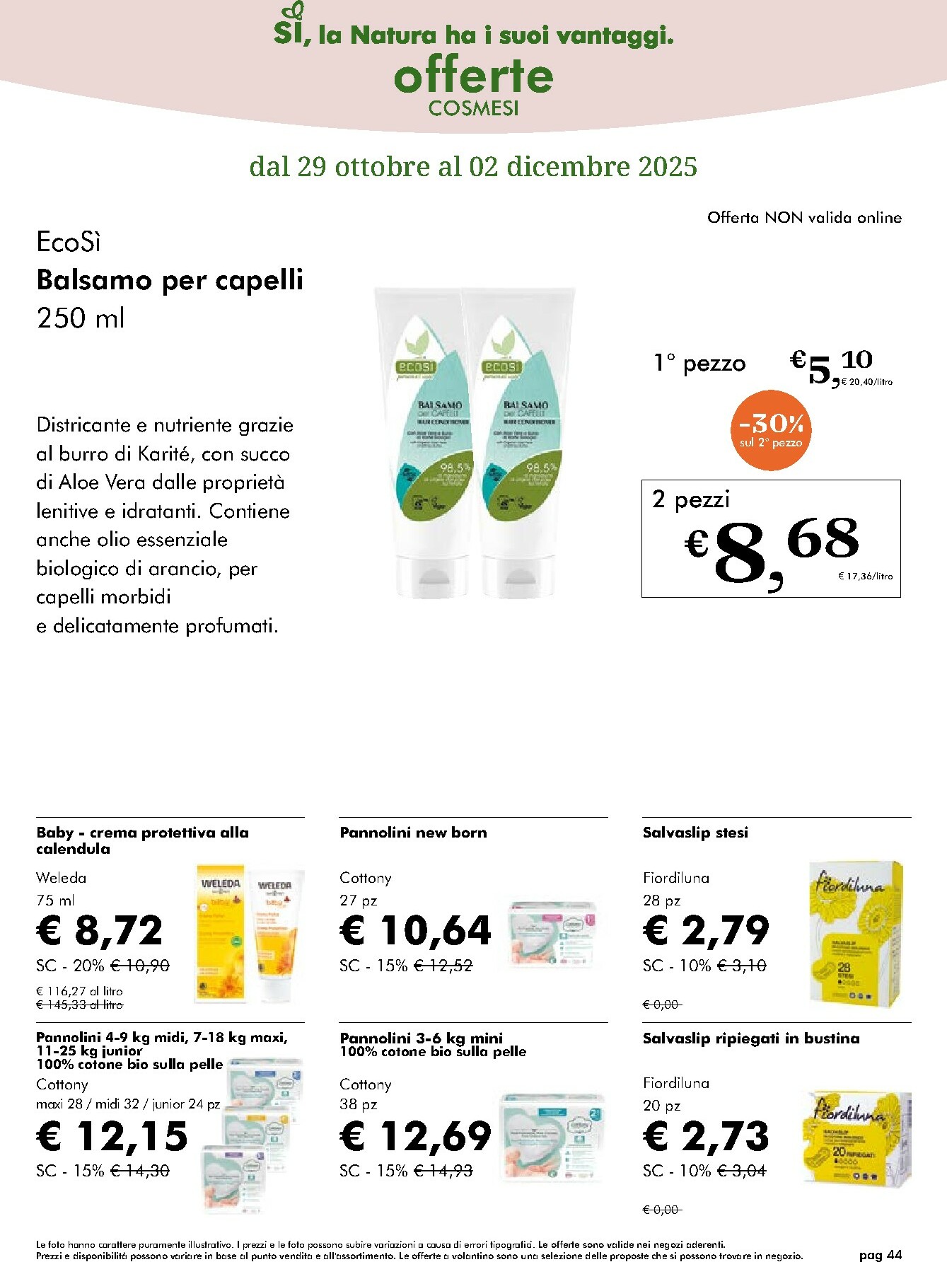 naturasi - Volantino NaturaSì valido dal 29/10 al 02/12 - page: 44