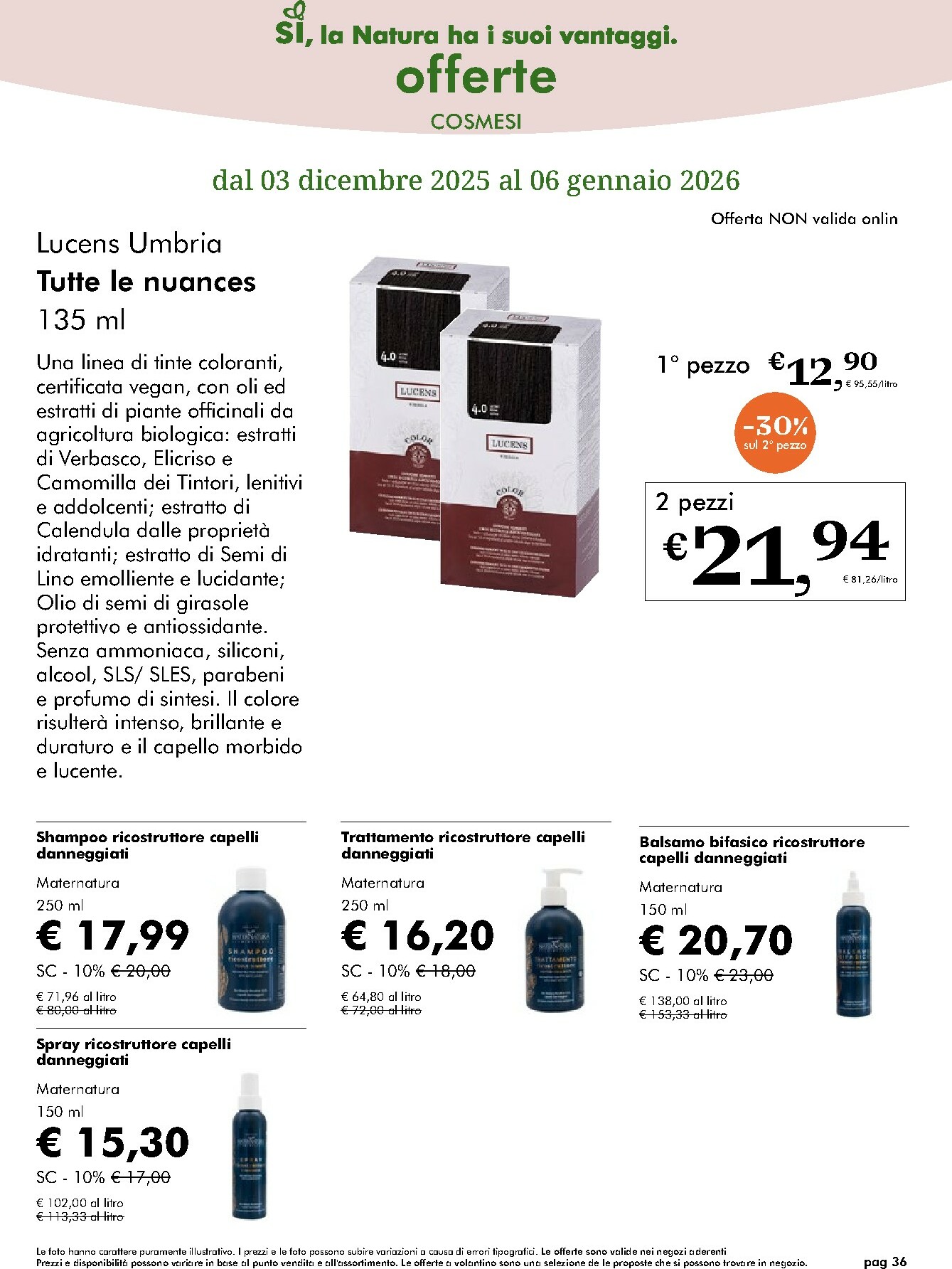 naturasi - Volantino NaturaSì valido dal 03/12 al 07/01 - page: 36