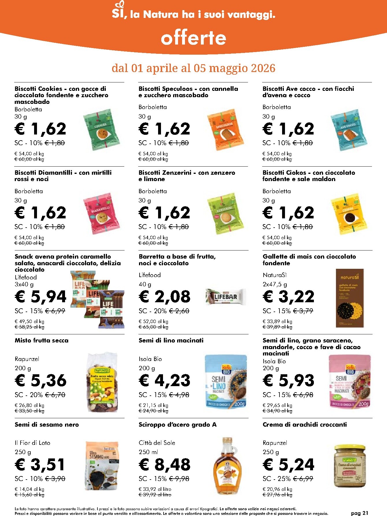 naturasi - Volantino NaturaSì valido dal 01/04/2026 al 05/05/2026 - page: 21