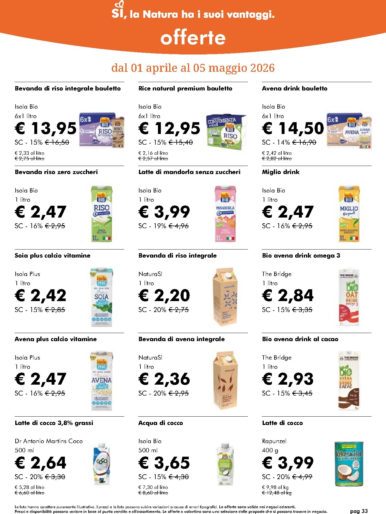 naturasi - Volantino NaturaSì valido dal 01/04/2026 al 05/05/2026 - page: 33