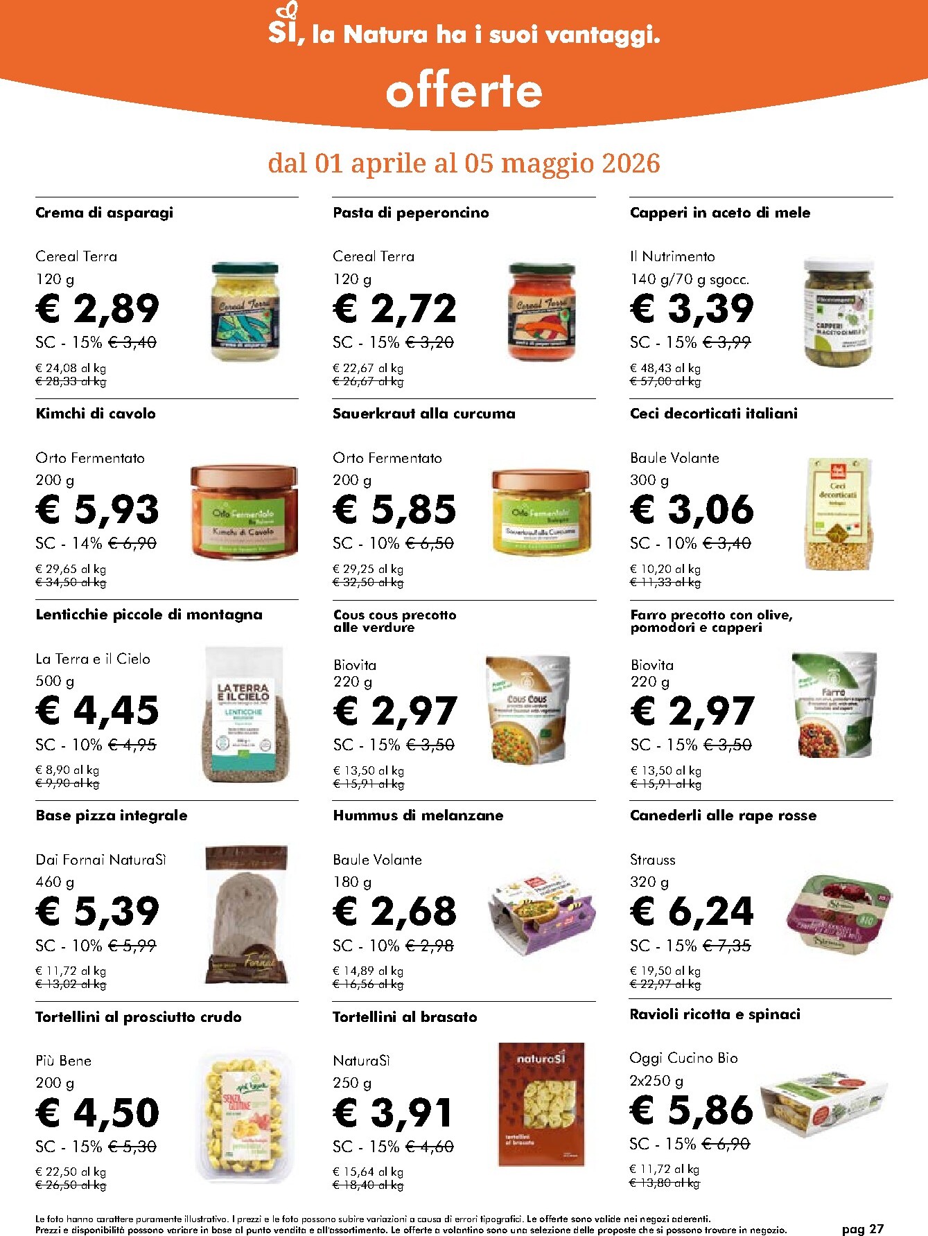 naturasi - Volantino NaturaSì valido dal 01/04/2026 al 05/05/2026 - page: 27
