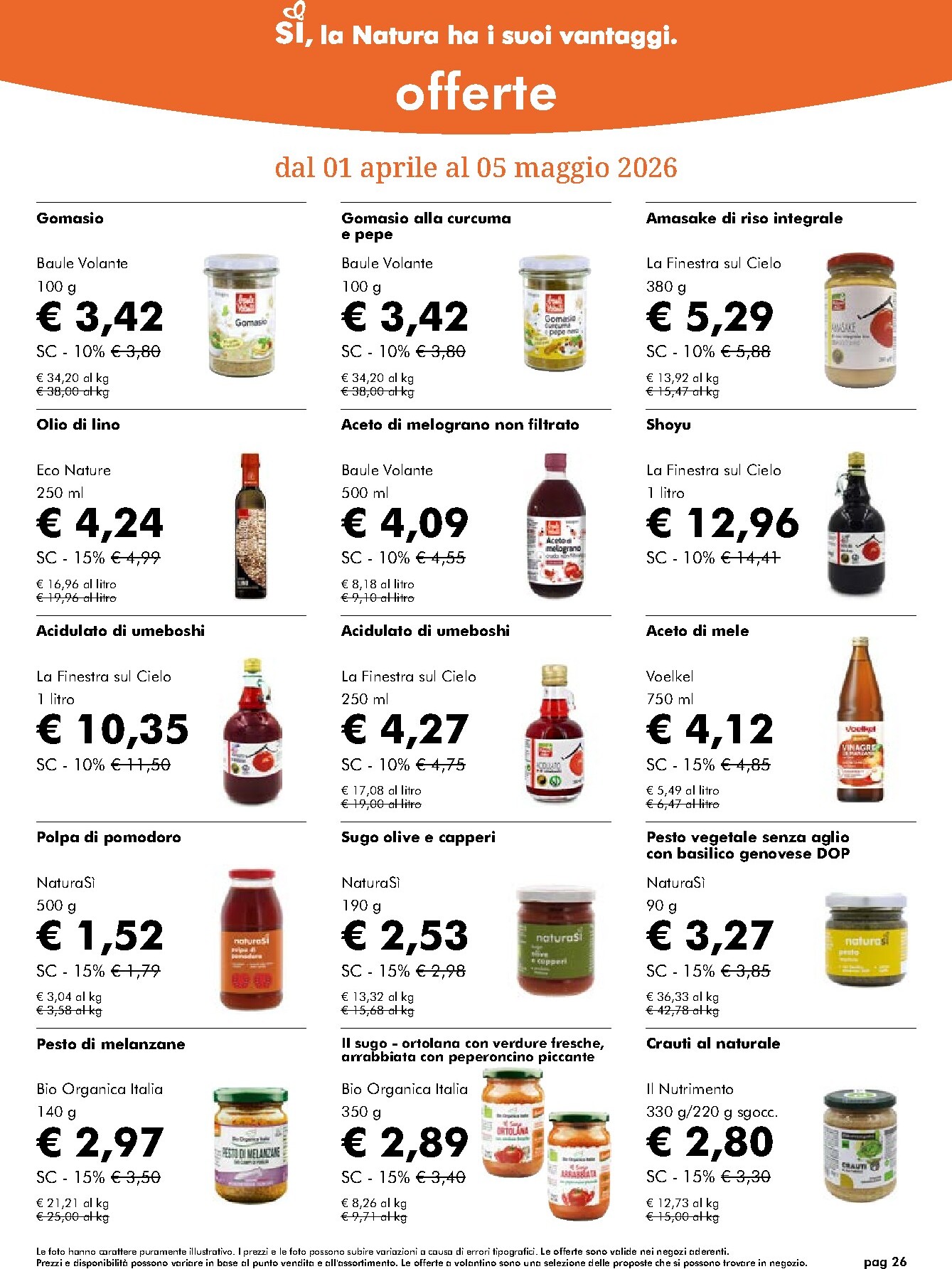 naturasi - Volantino NaturaSì valido dal 01/04/2026 al 05/05/2026 - page: 26