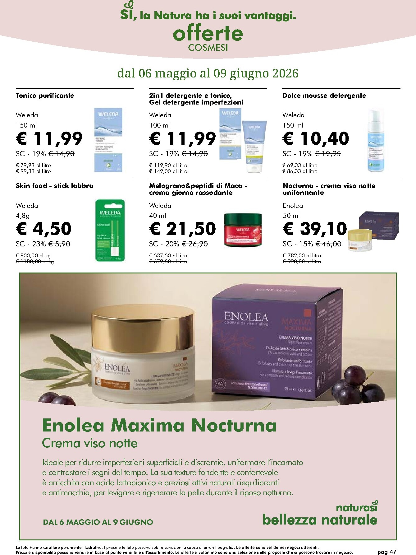 naturasi - Volantino attuale di NaturaSì valido dal mercoledì 06/05/2026 al martedì 09/06/2026 - page: 47