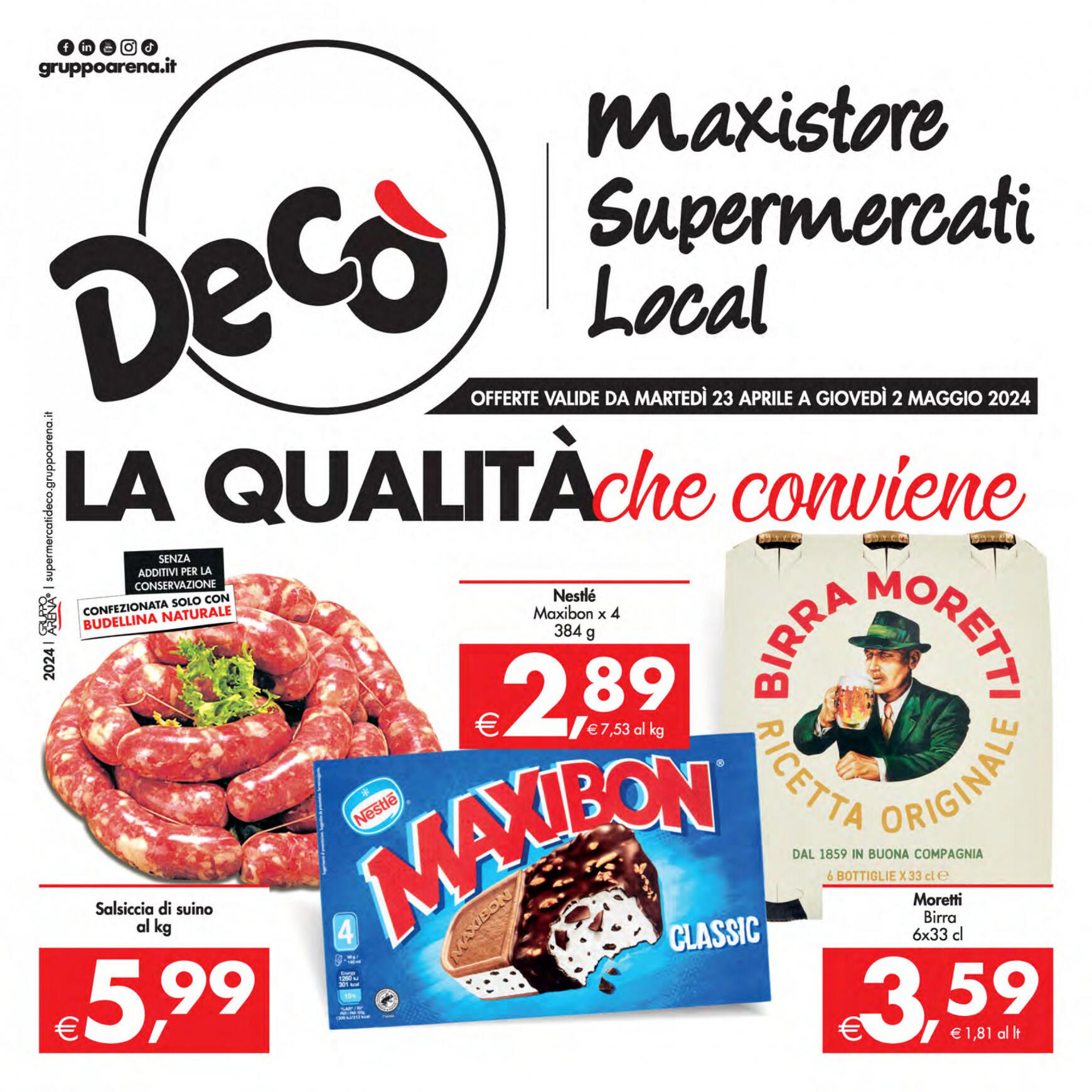 deco - Nuovo volantino Decò - Supermercati/Maxistore/Local 23.04. - 02.05. - page: 1