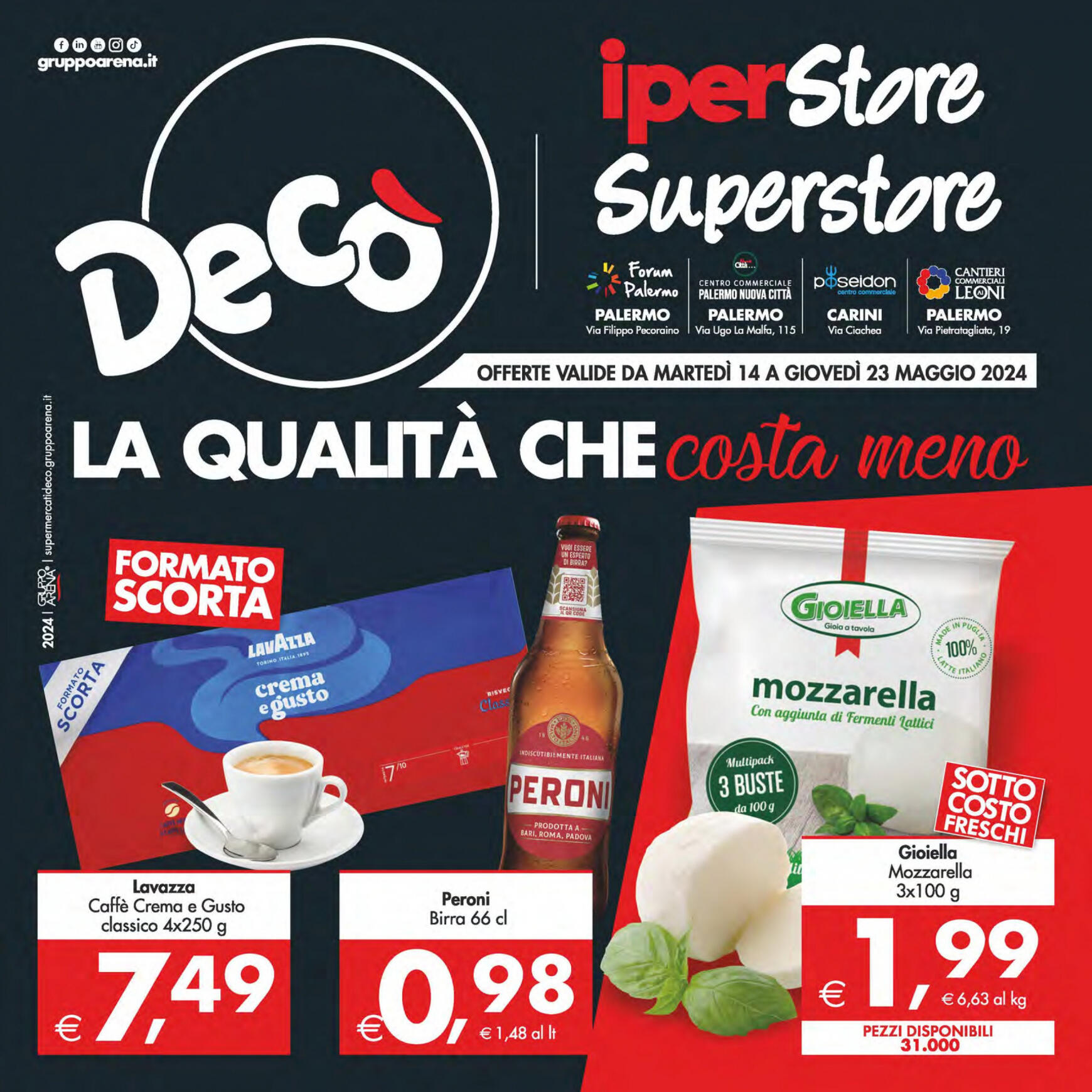 deco - Nuovo volantino Decò - Iperstore/Superstore Deco' Palermo 14.05. - 23.05.